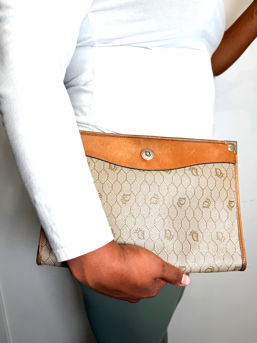 Vintage Christian Dior Honeycomb Clutch