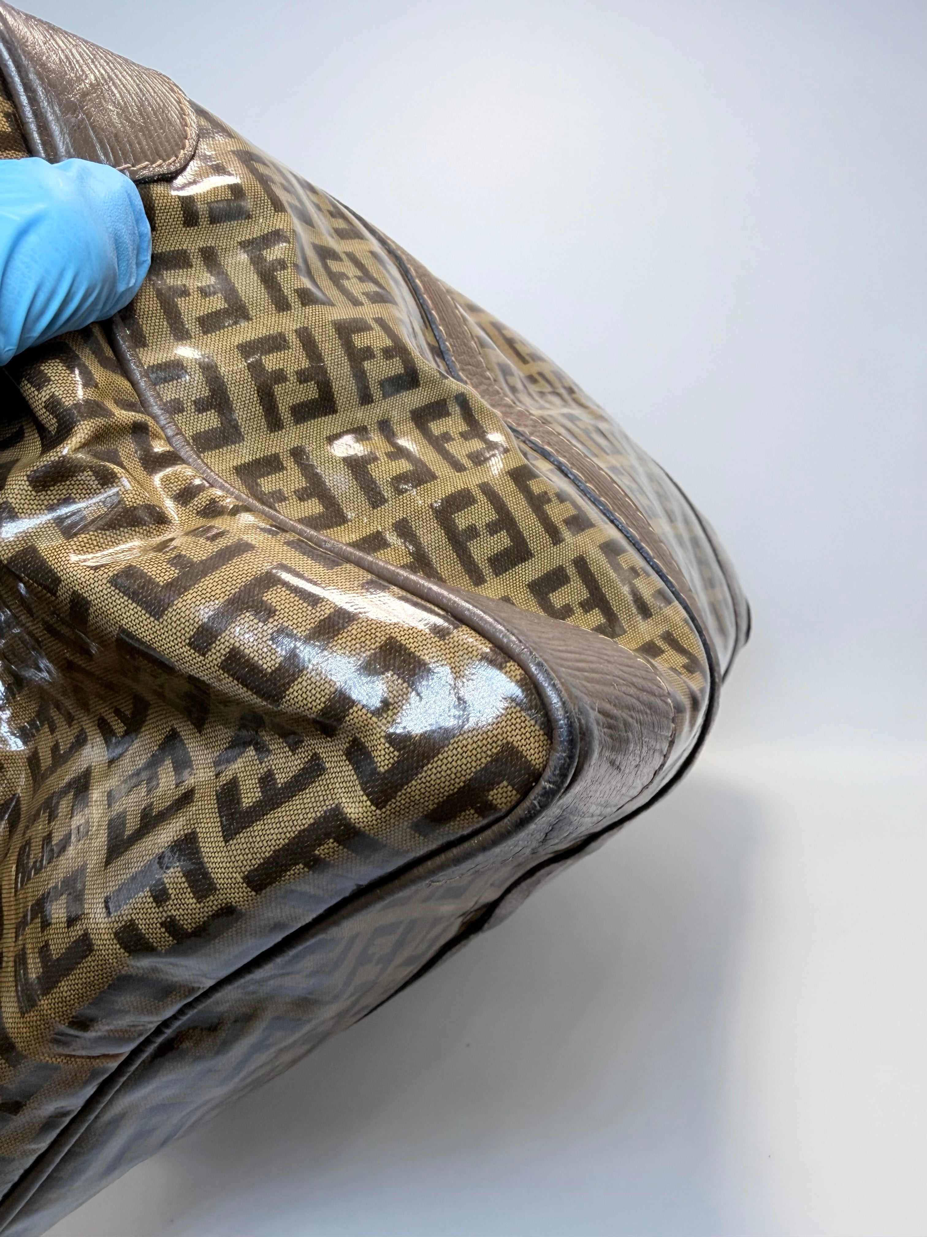 Fendi Coated Canvas Boston Bag