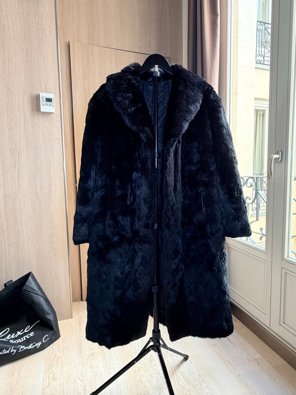 Vintage Black Sheared Beaver Fur Coat – Large -033