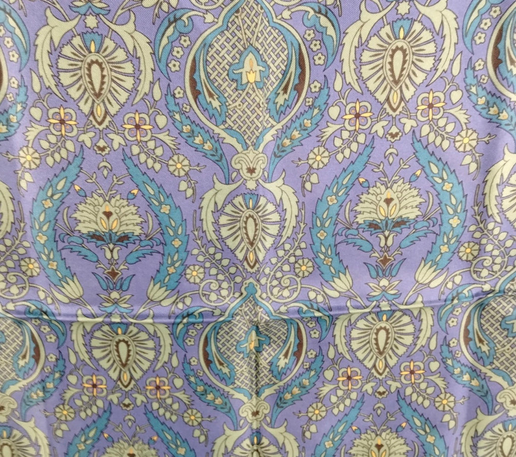 Christian Dior Blue Paisley Silk Scarf