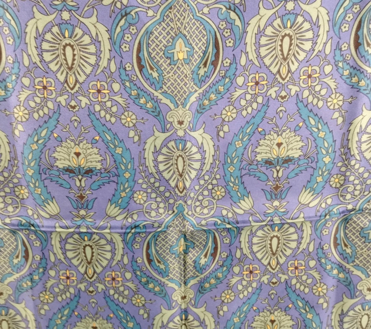 Christian Dior Blue Paisley Silk Scarf