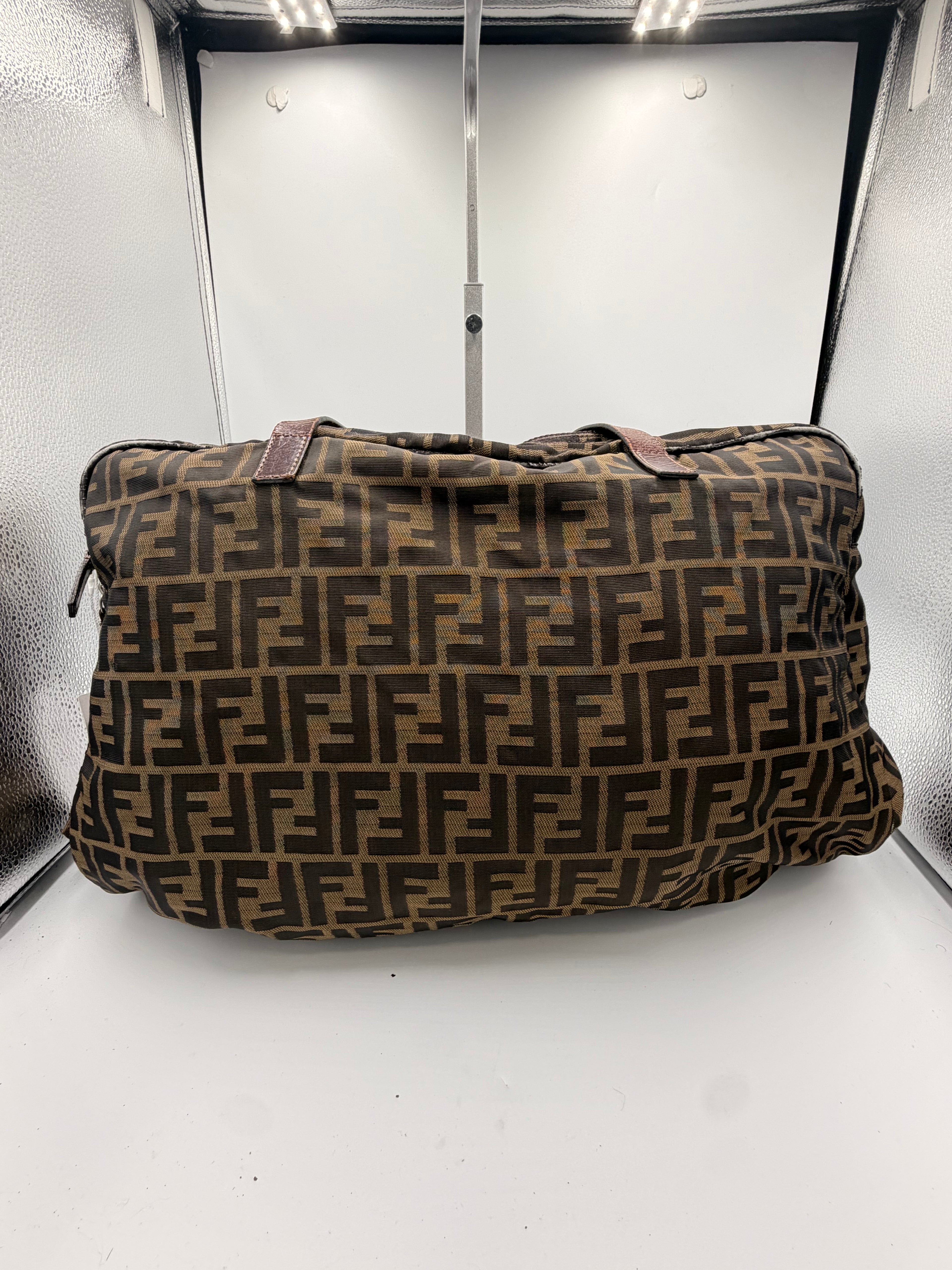 Fendi Zucca Nylon Shoulder / Duffle Bag