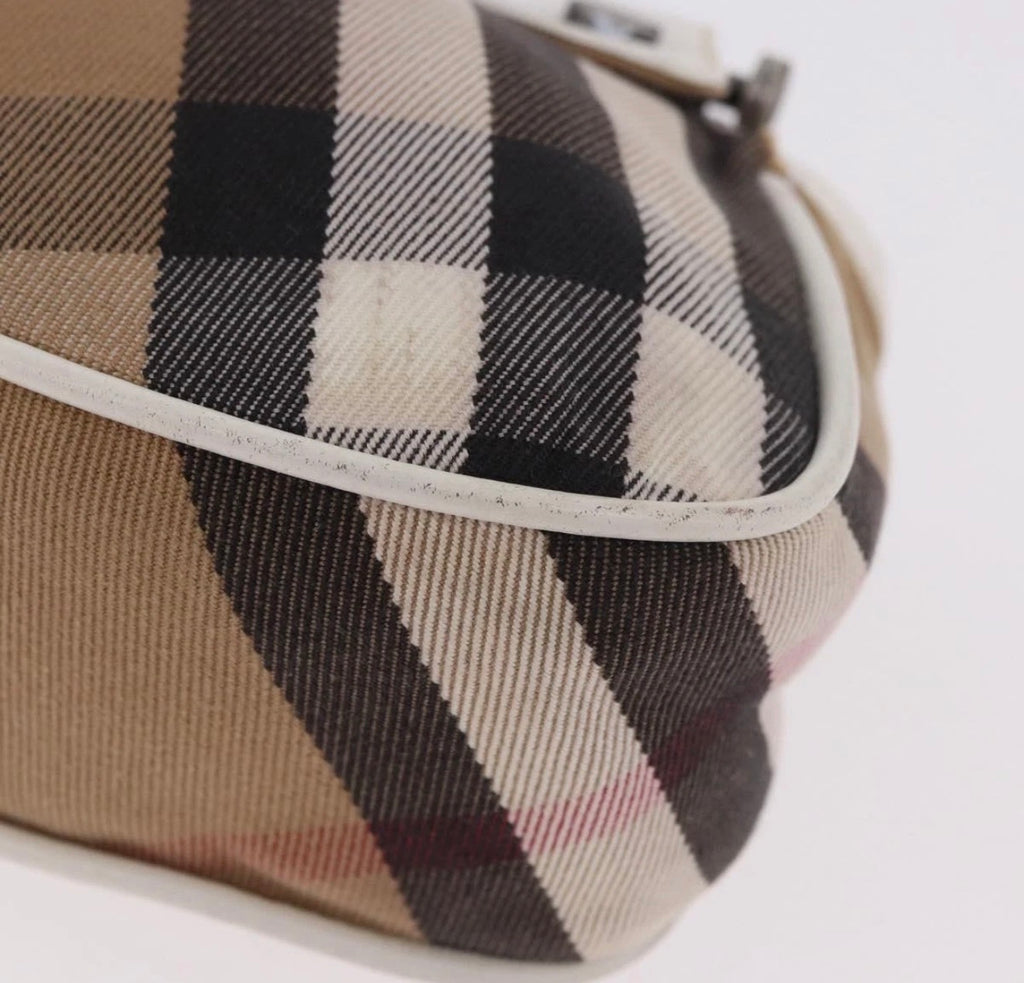 Burberry Nova Check Metal Handle Clutch