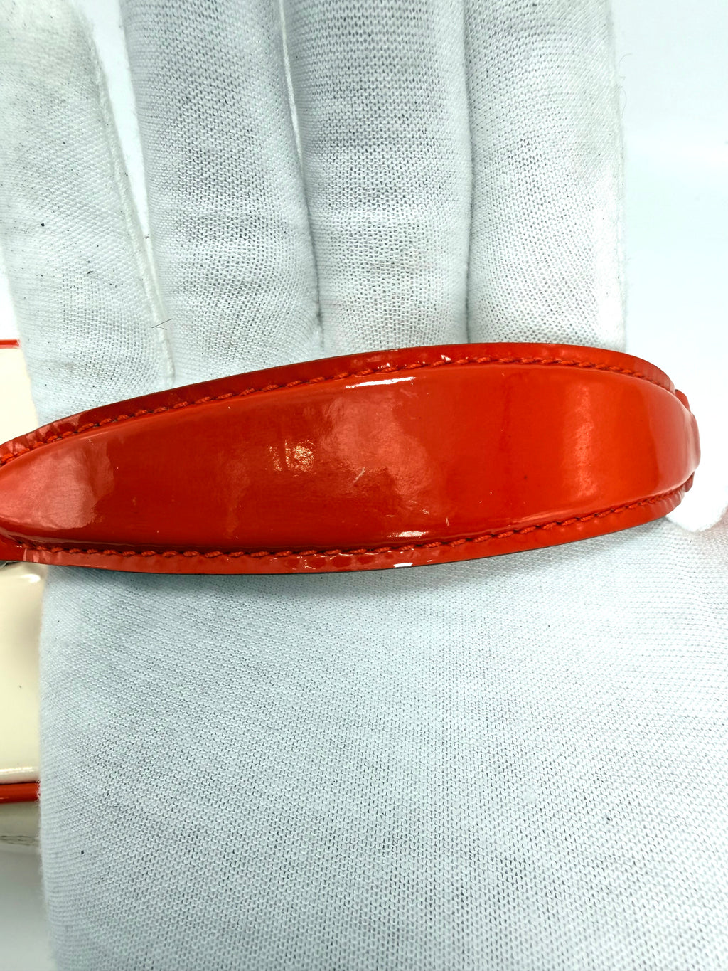 Gucci Vintage Vanity Case – Orange & Off-White