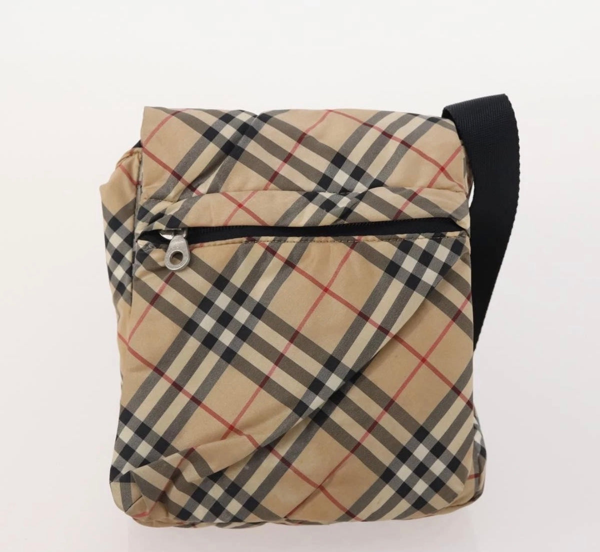 Burberry Nova Check Nylon Crossbody Messenger Bag