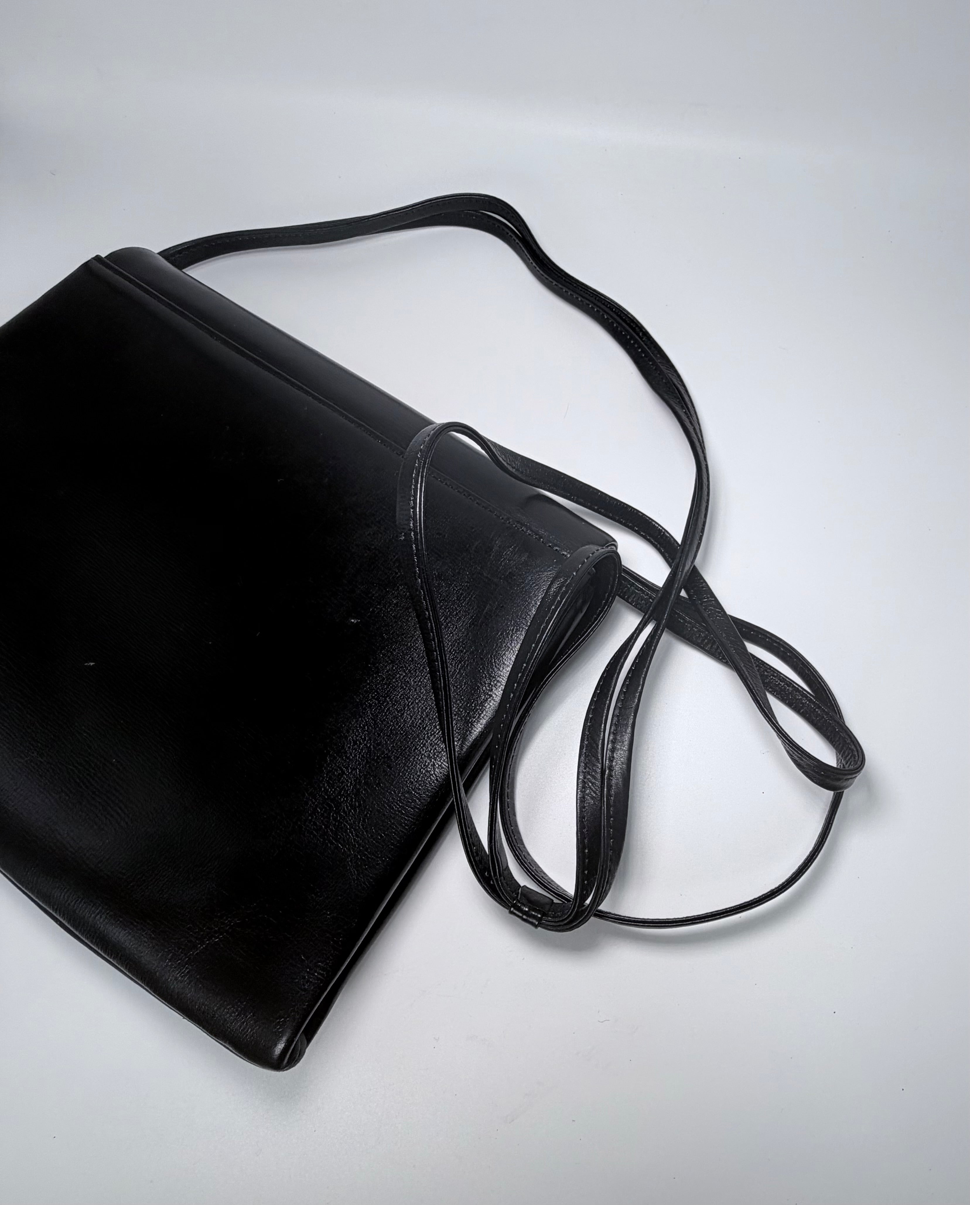 Balenciaga Black Leather Crossbody Bag