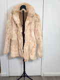 Vintage Cream Rabbit Fur Coat – Medium 027