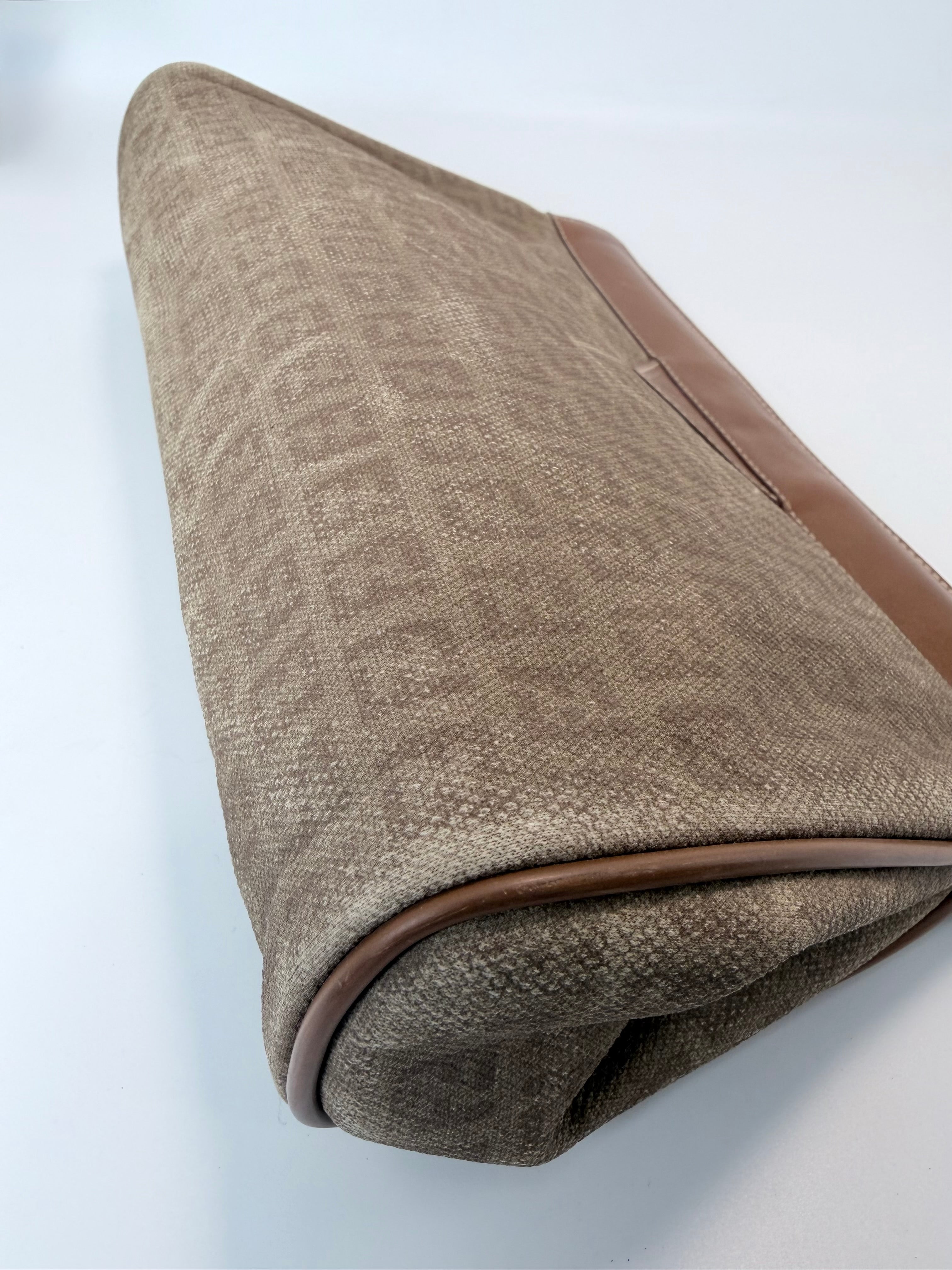 Fendi Zucca Canvas & Leather Envelope Clutch