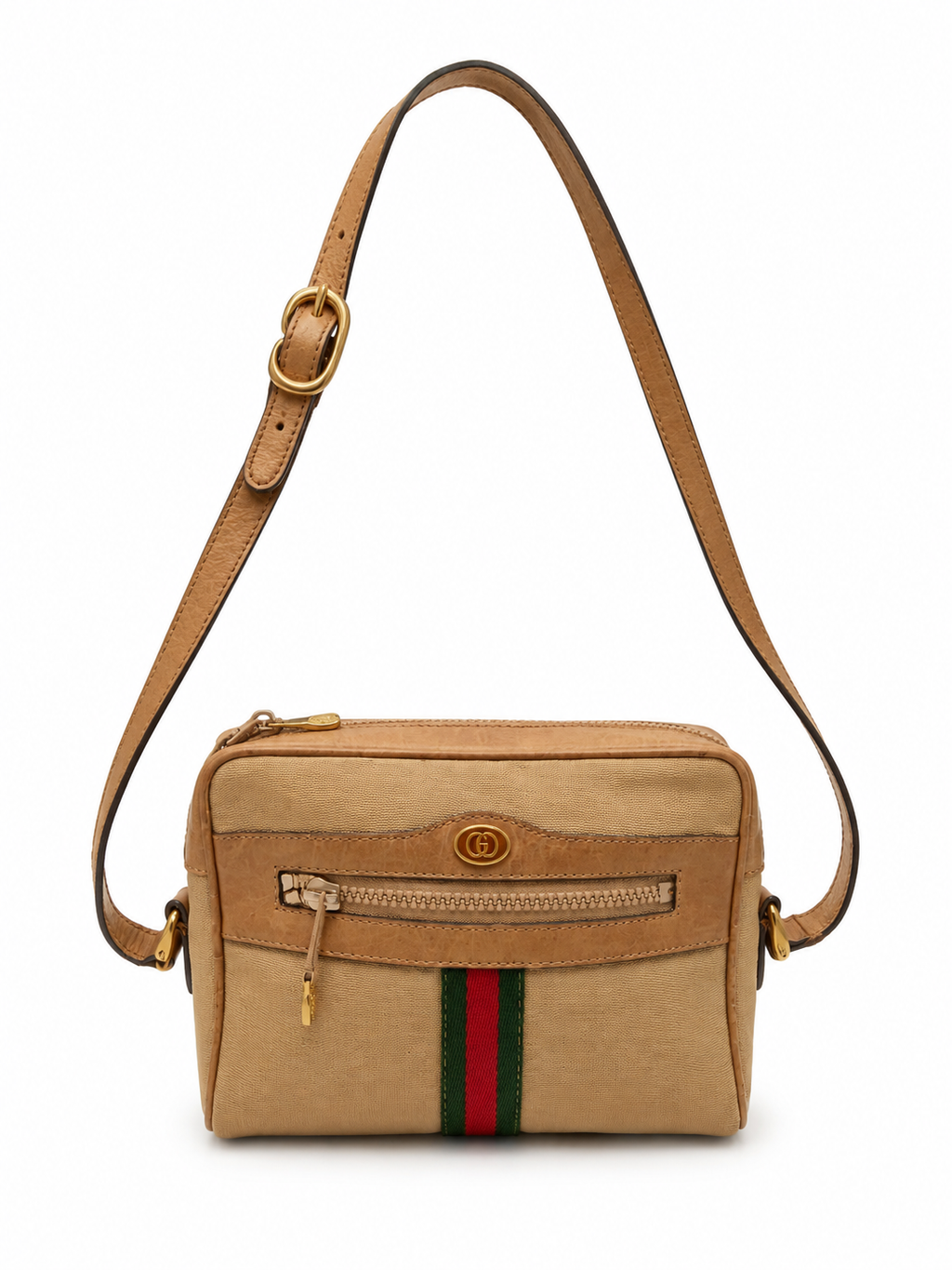 Gucci Web Canvas Crossbody Bag