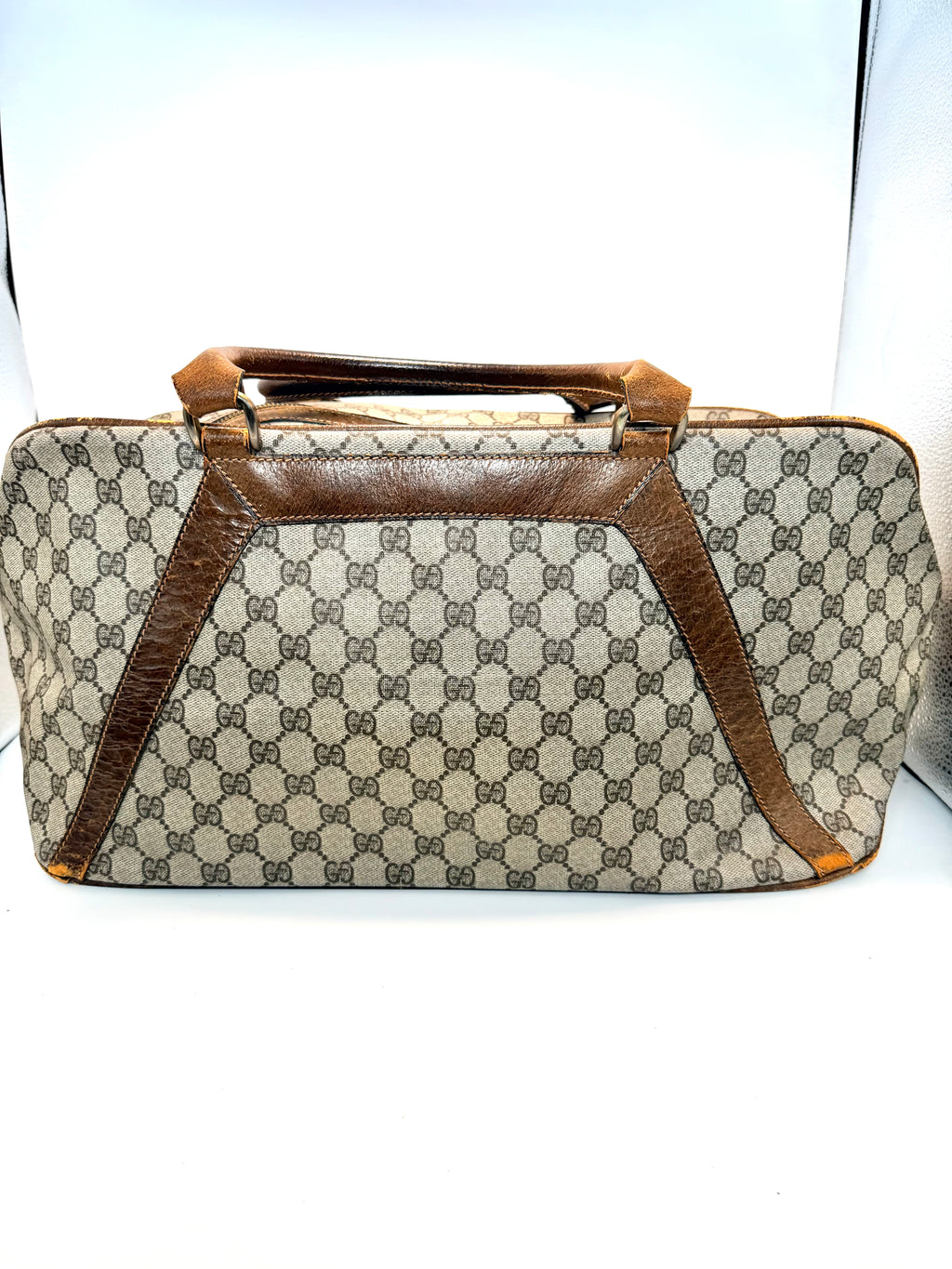 Gucci Vintage Travel Bag – Brown Leather & Monogram