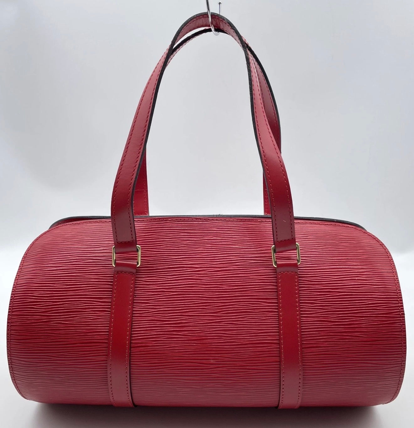 LOUIS VUITTON Epi Soufflot Hand Bag Red with Dustbag