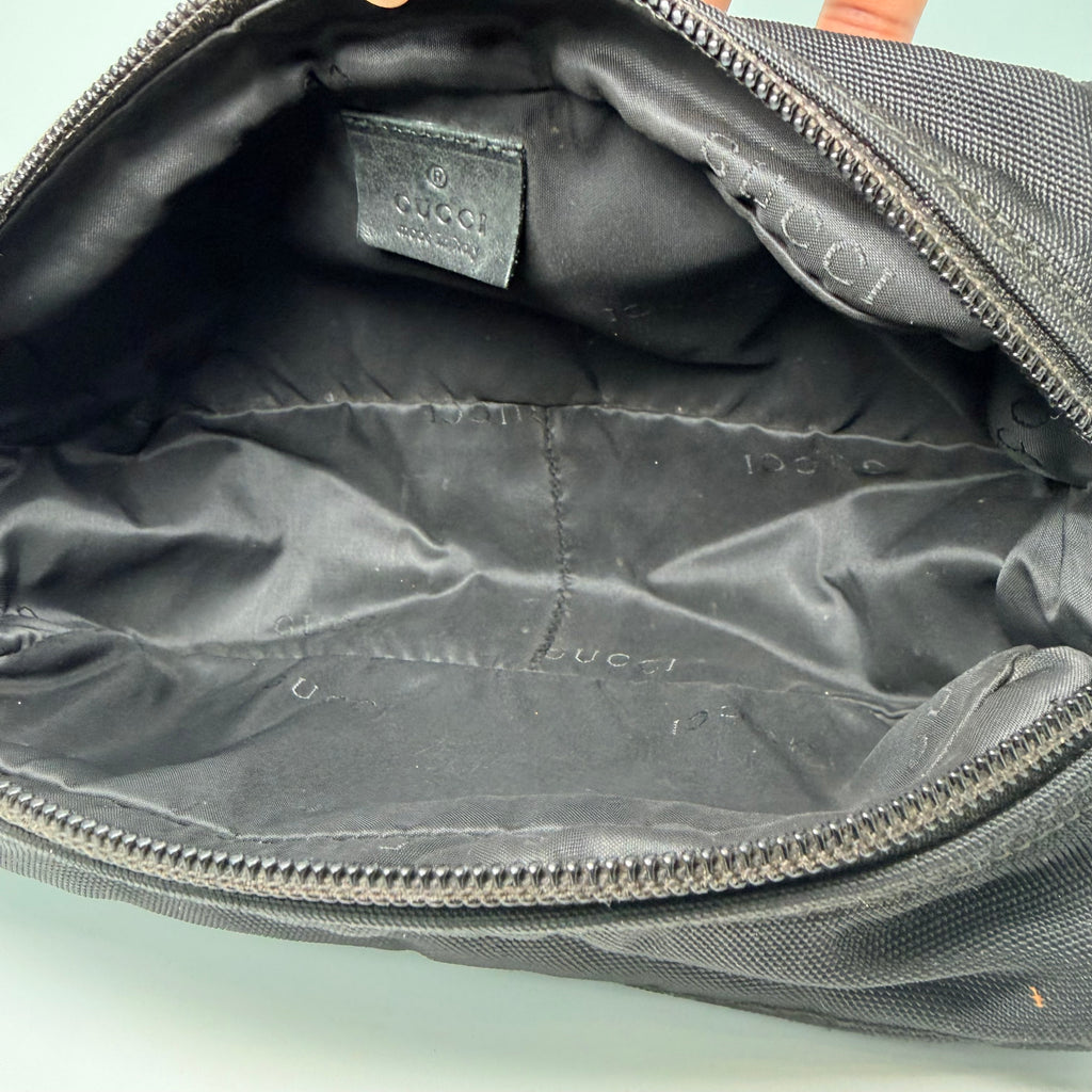 Black Nylon Gucci Toiletry Pouch
