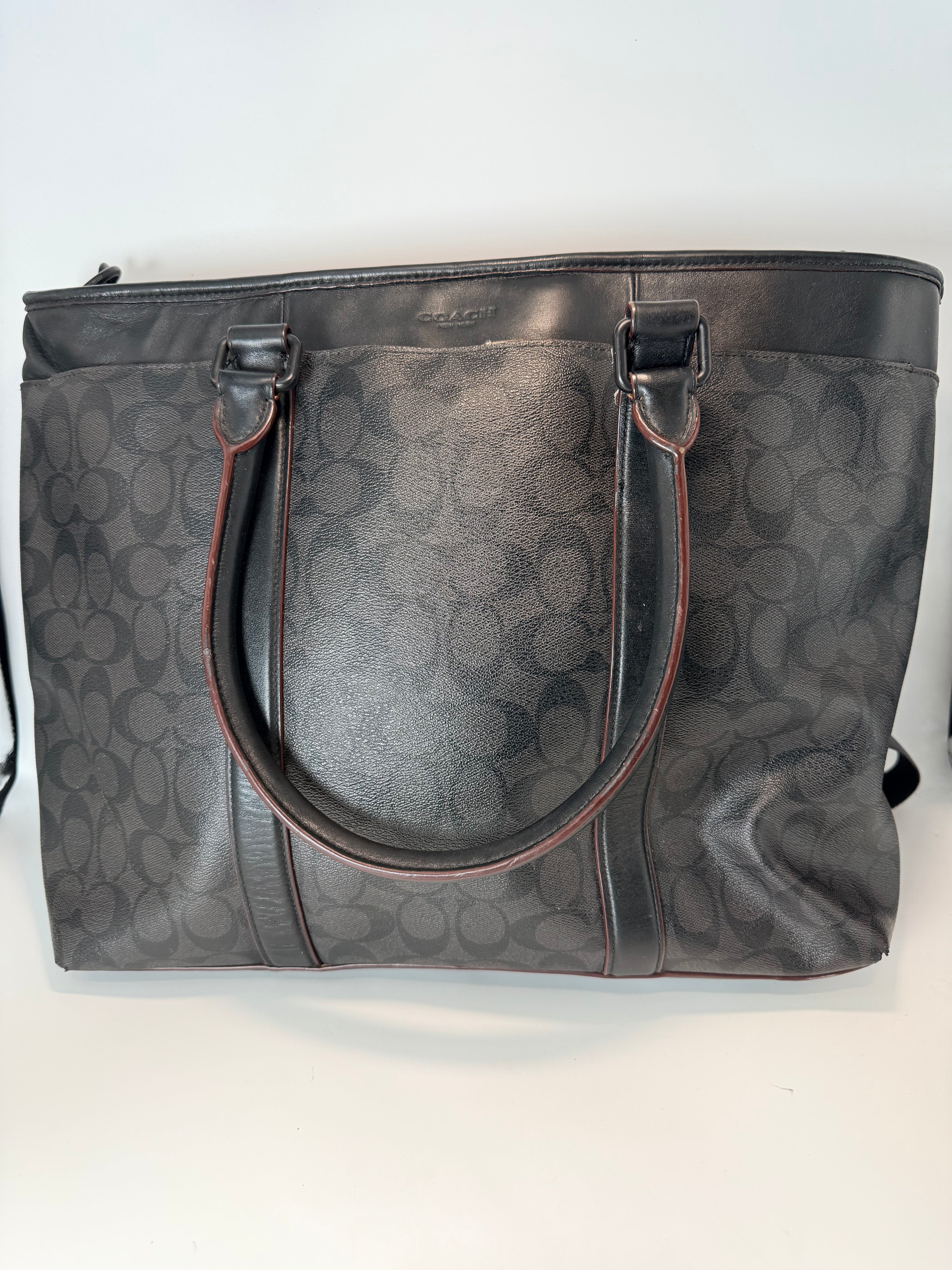 Coach Signature Tote Bag – Black/Grey