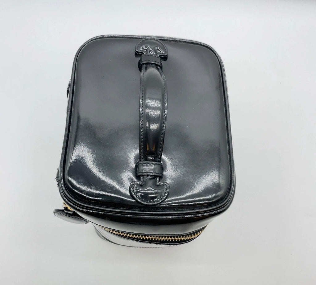 Chanel Black Patent Leather XL CC Vanity Case