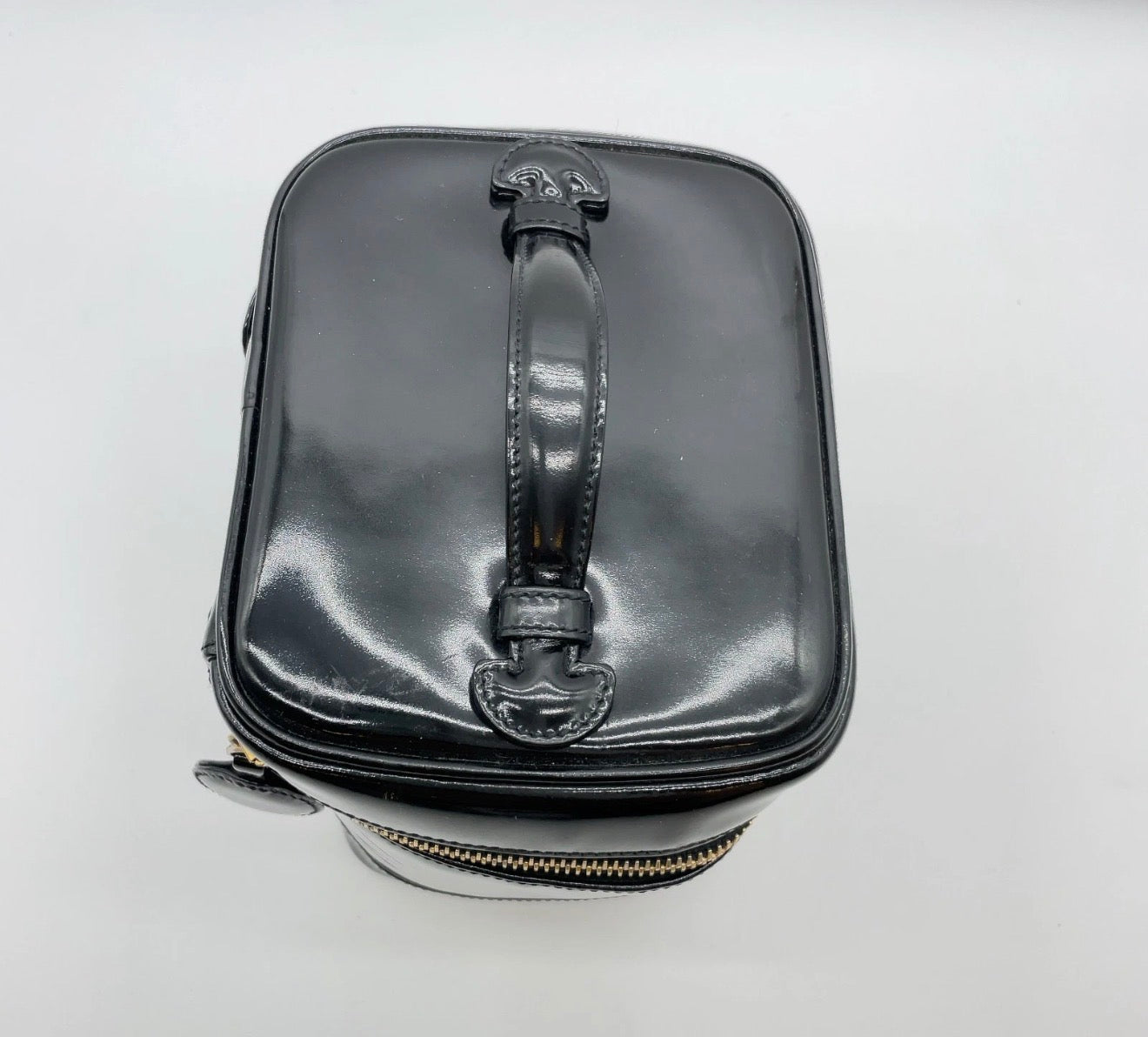 Chanel Black Patent Leather XL CC Vanity Case
