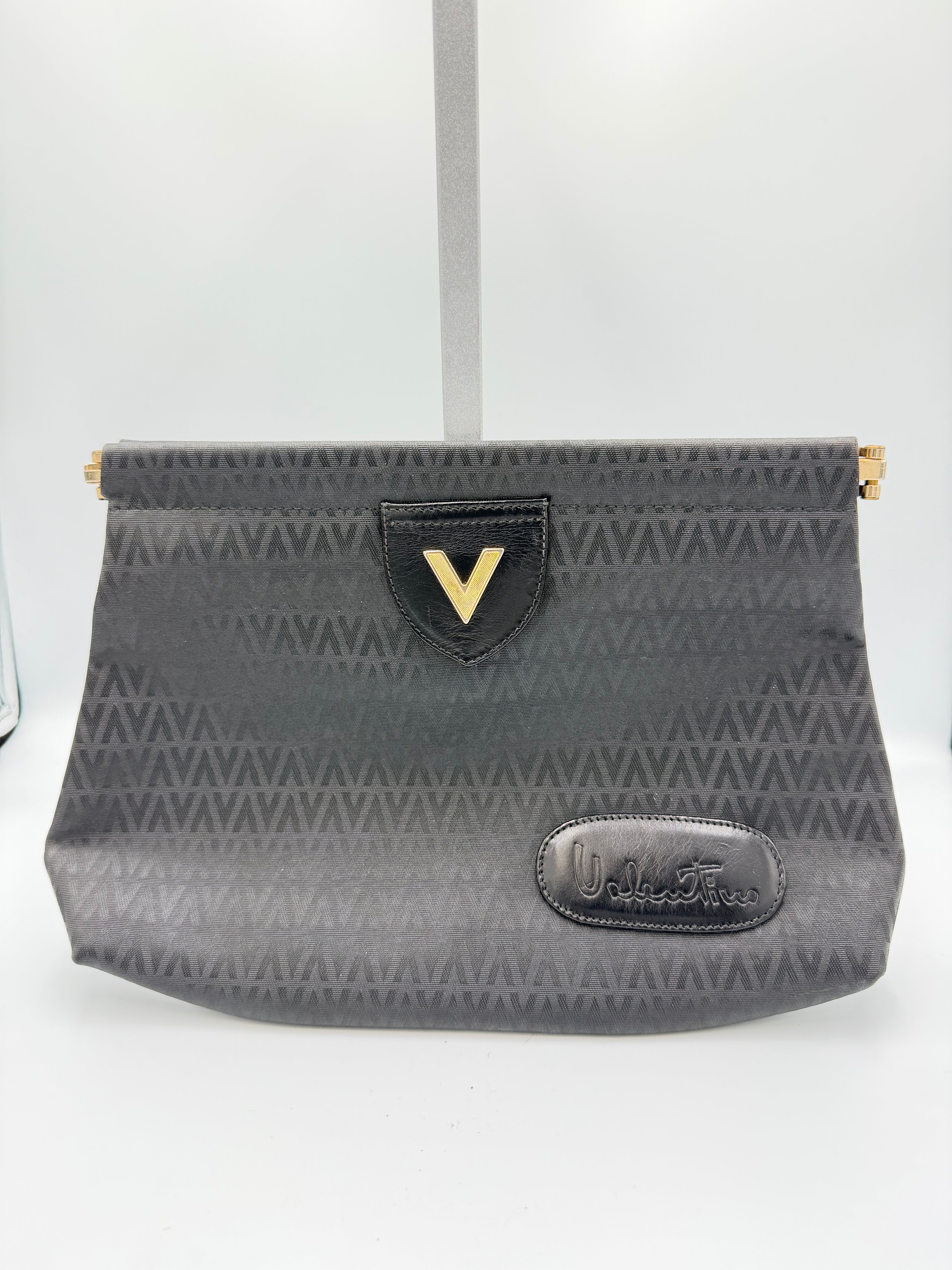 Valentino Vintage Logo Clutch - Black