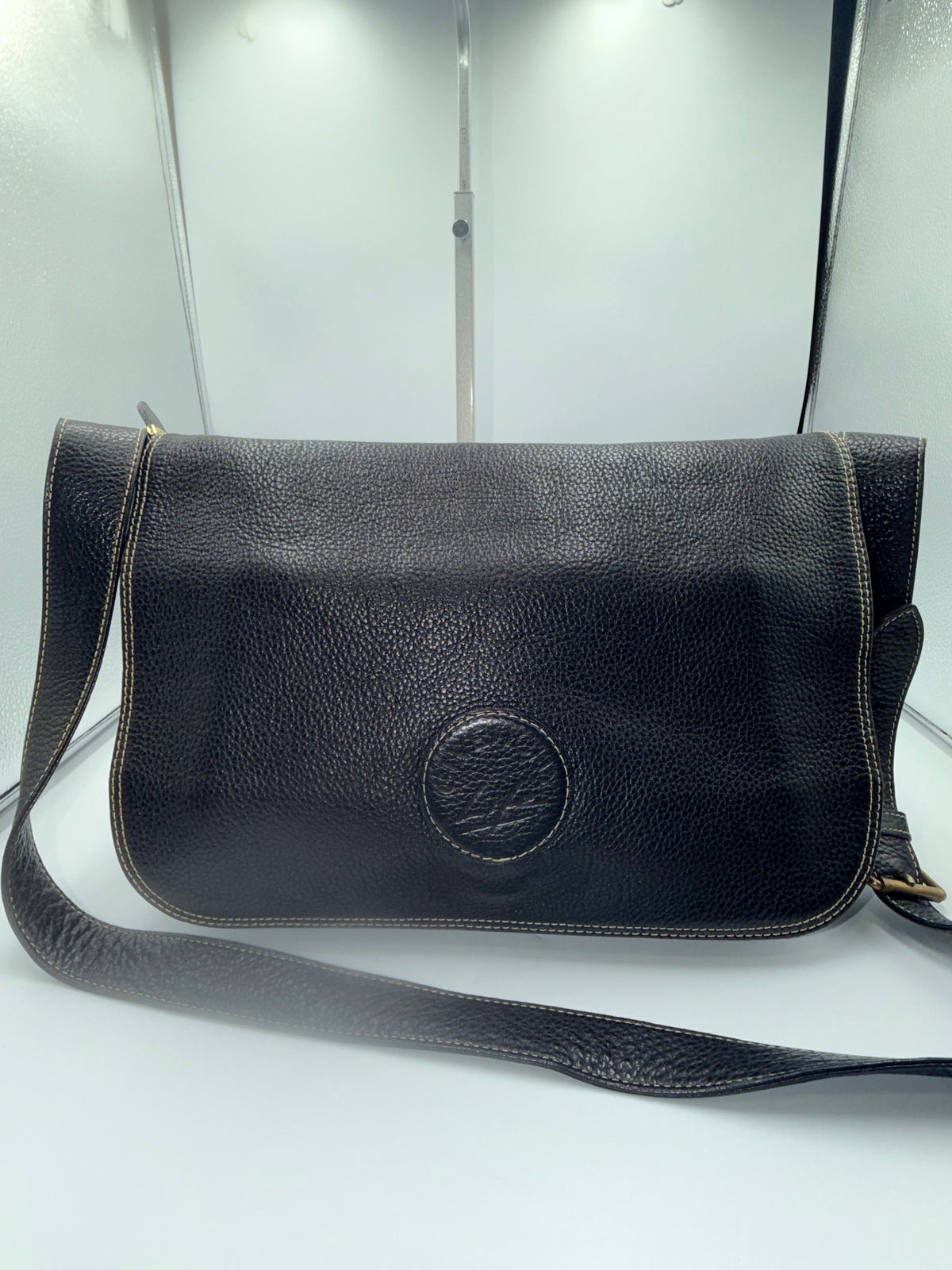 Givenchy Life Black Pebbled Leather Crossbody / Shoulder Bag