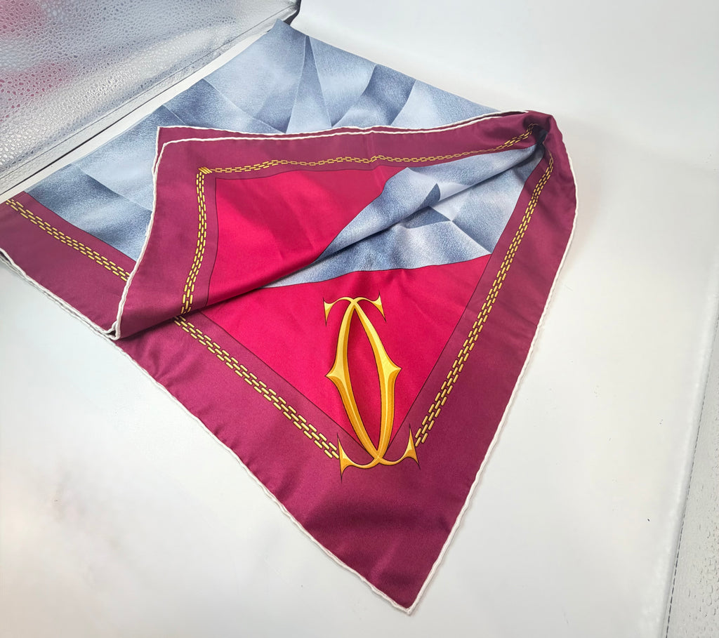 Cartier Silk Logo Scarf