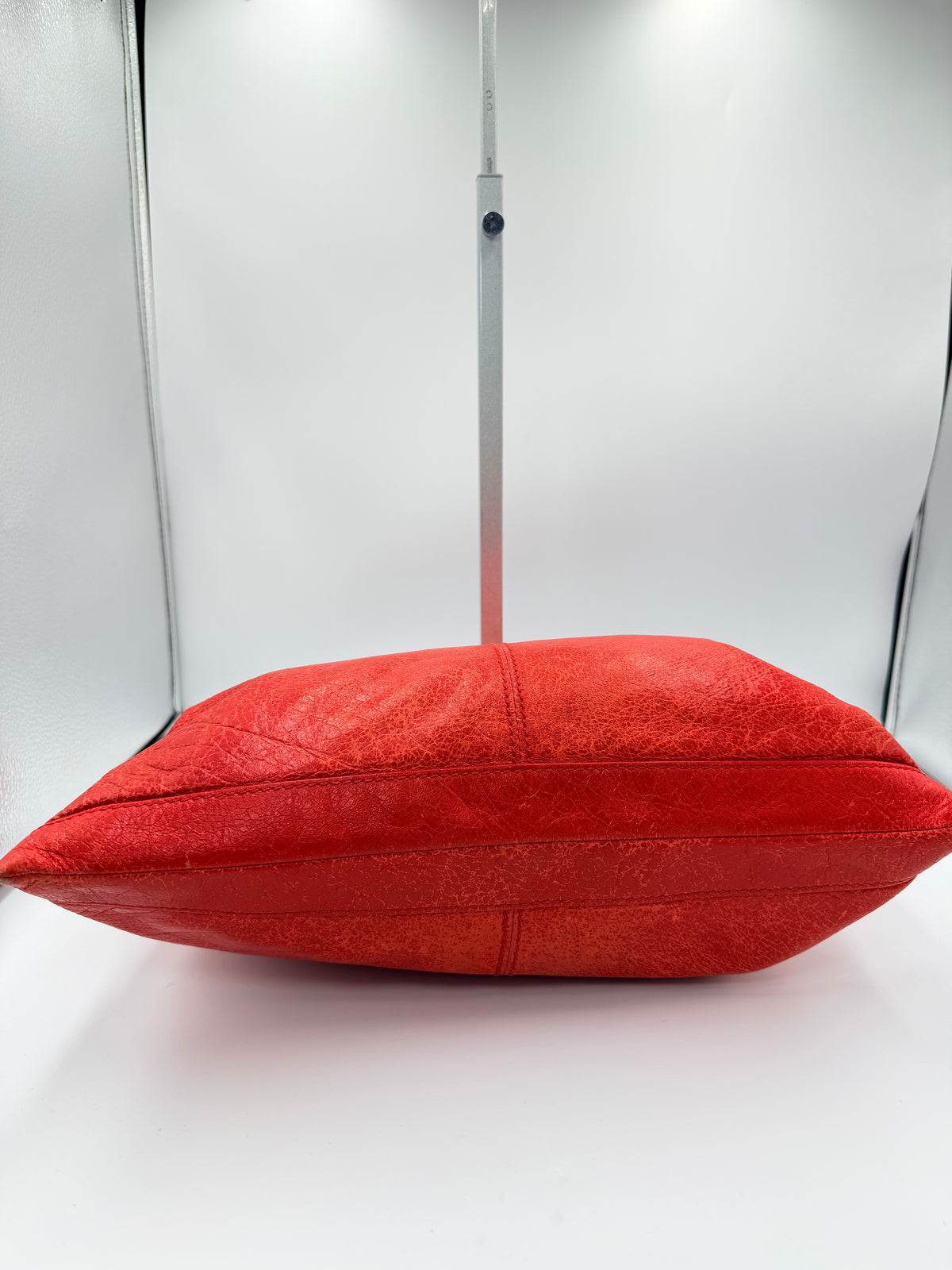 Balenciaga Classic Clip L Red Leather Clutch Bag