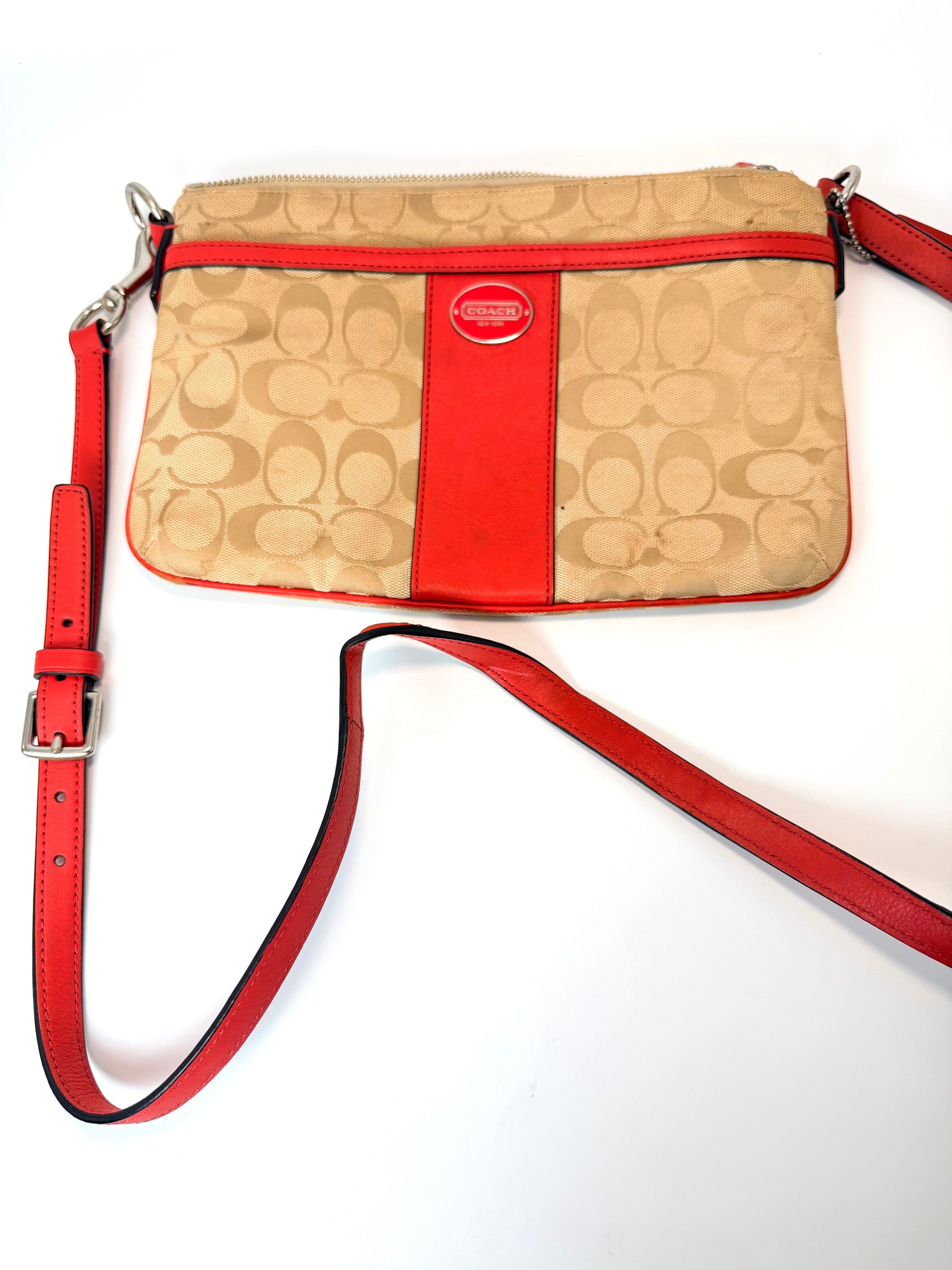 Coach Signature Canvas Crossbody – Red