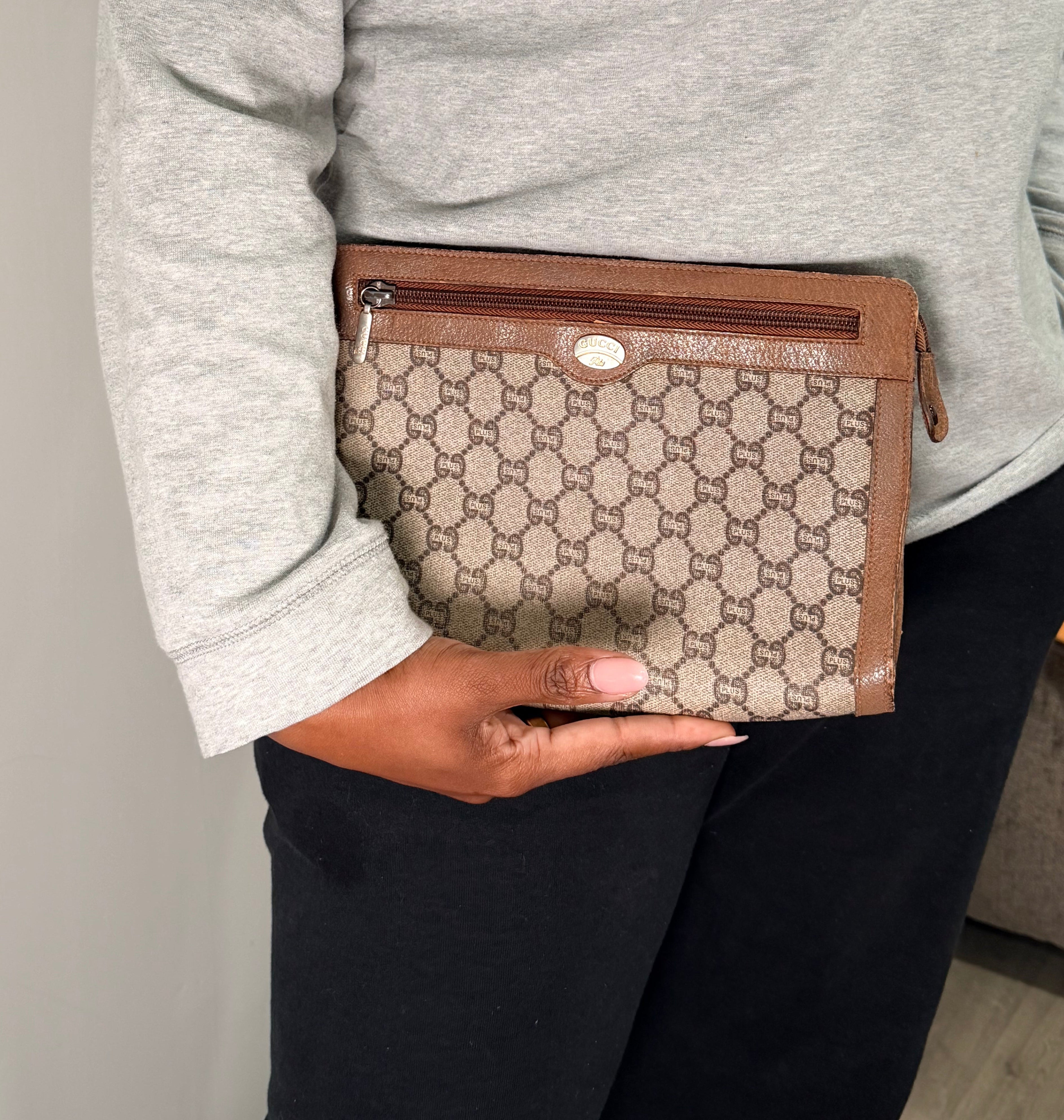 Gucci GG Plus Zip Clutch