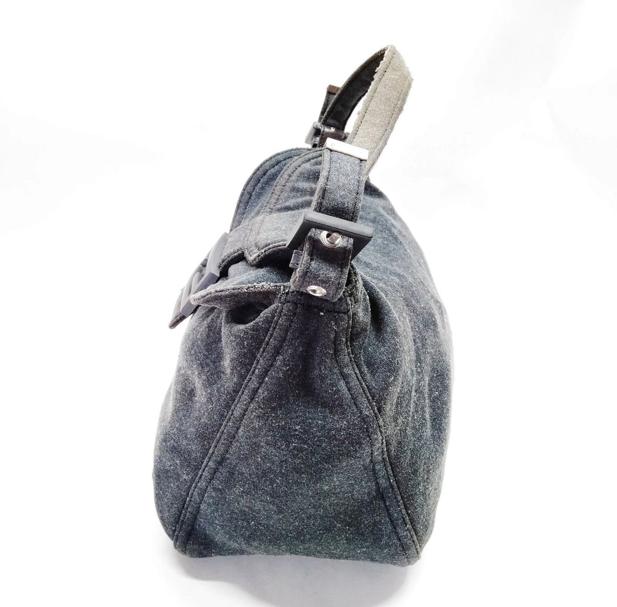 Fendi Mama Baguette – Charcoal Gray Cotton