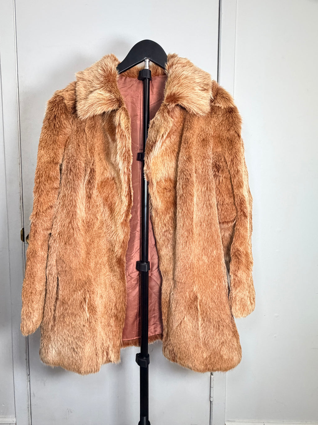 Vintage Natural Red Fox Fur Coat – Honey Cognac – XS/S 041