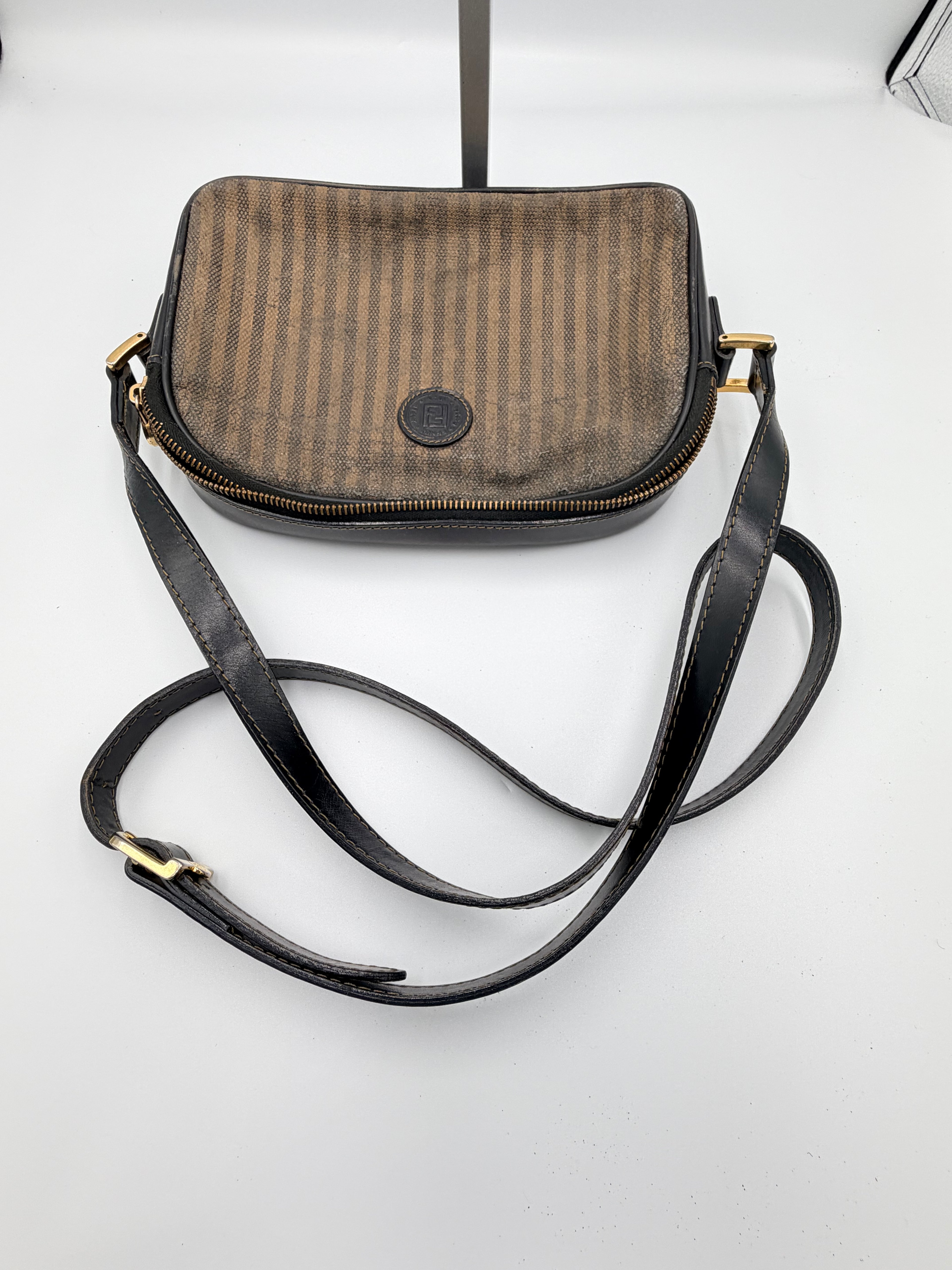 Fendi Pequin Stripe Crossbody