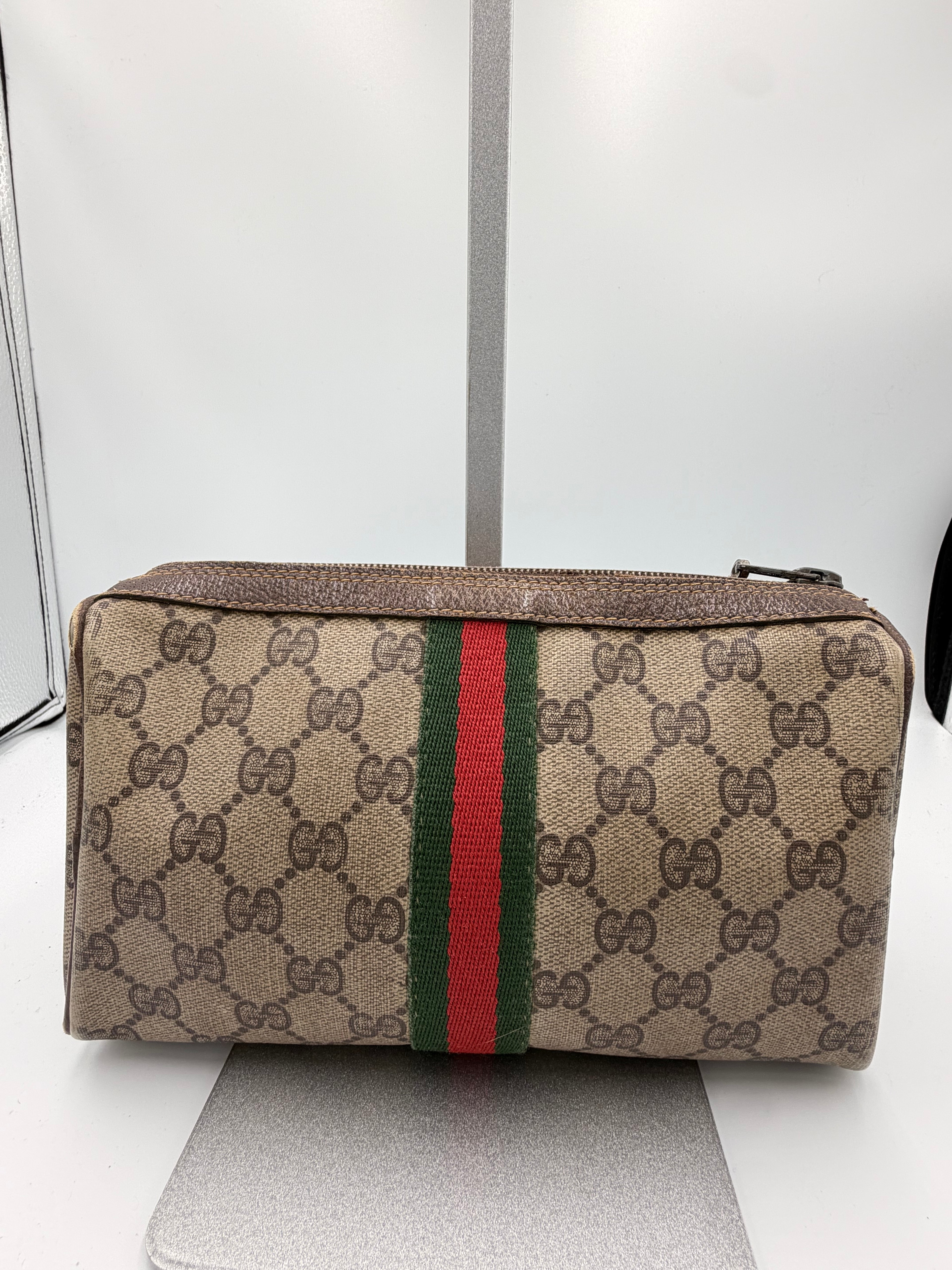 Gucci GG Supreme Web Cosmetic Pouch / Toiletry Case