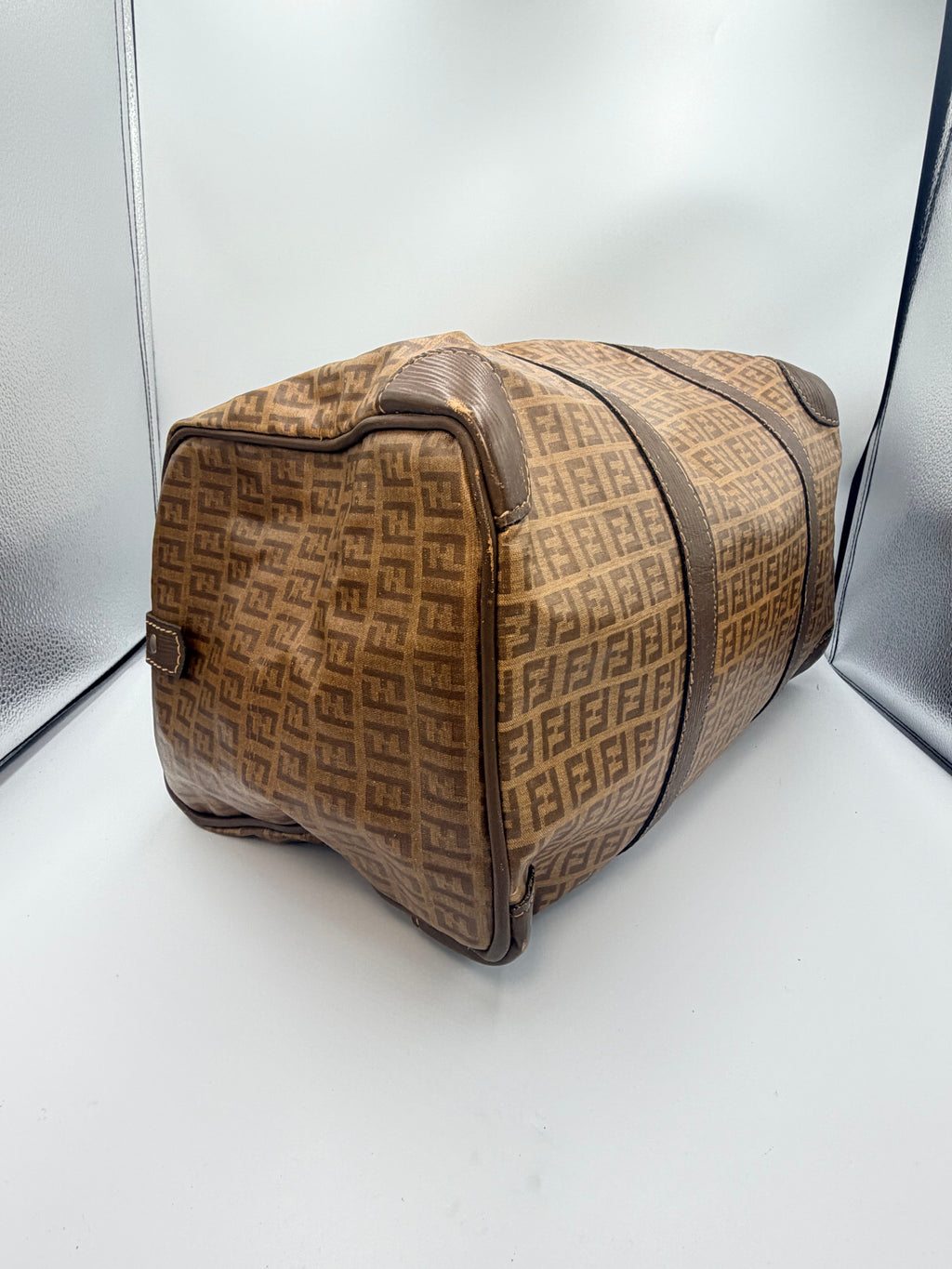 Fendi Vintage Zucca Monogram Boston Bag – Brown