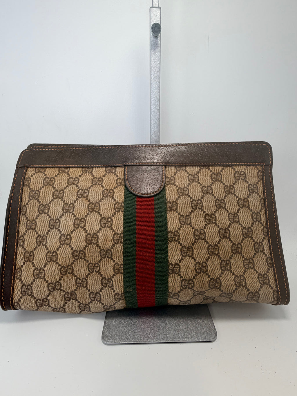 GUCCI GG Supreme Web Clutch (Large)
