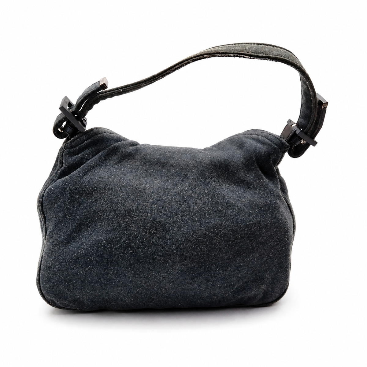 Fendi Mama Baguette – Charcoal Gray Cotton