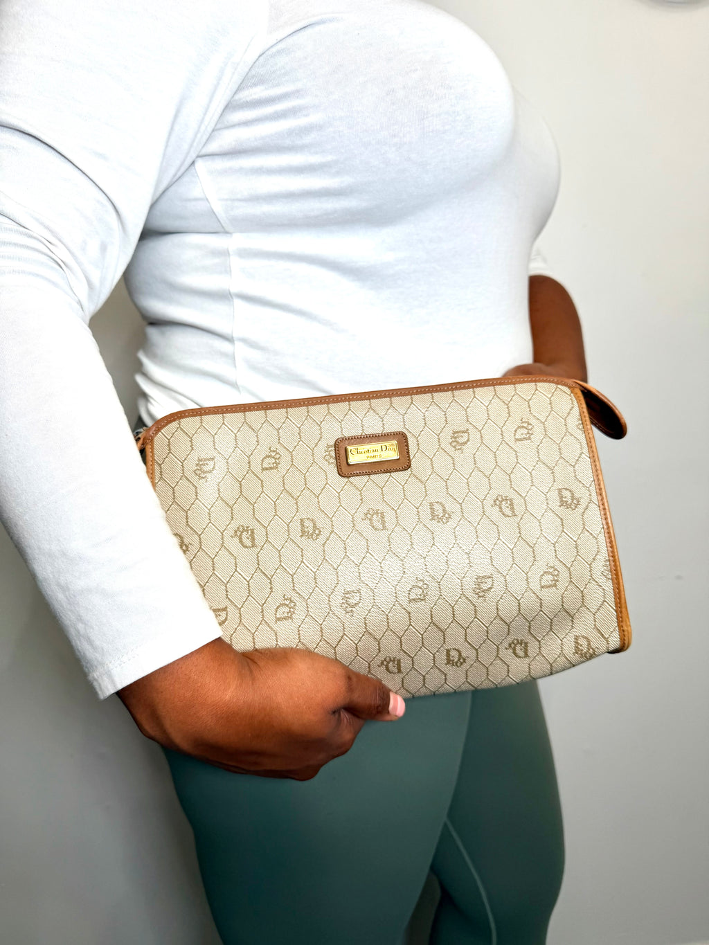 Christian Dior Honeycomb Clutch / Pouch