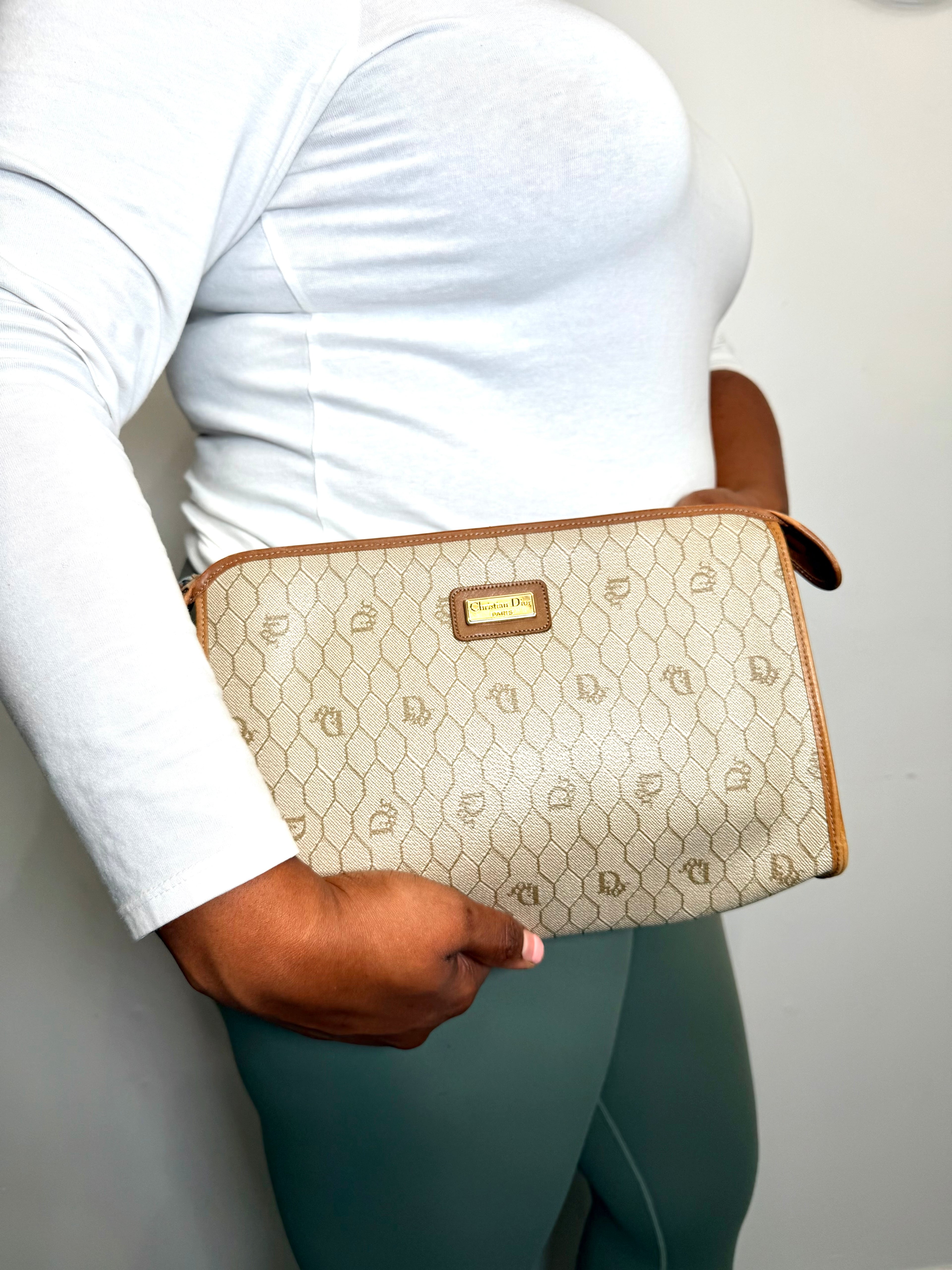 Christian Dior Honeycomb Clutch / Pouch