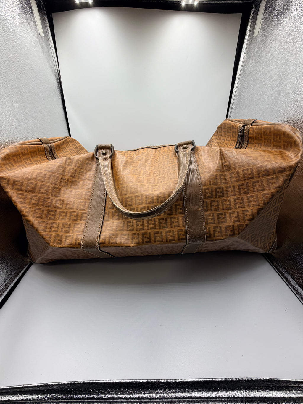 Fendi FF Logo Weekender / Travel Duffel – Brown