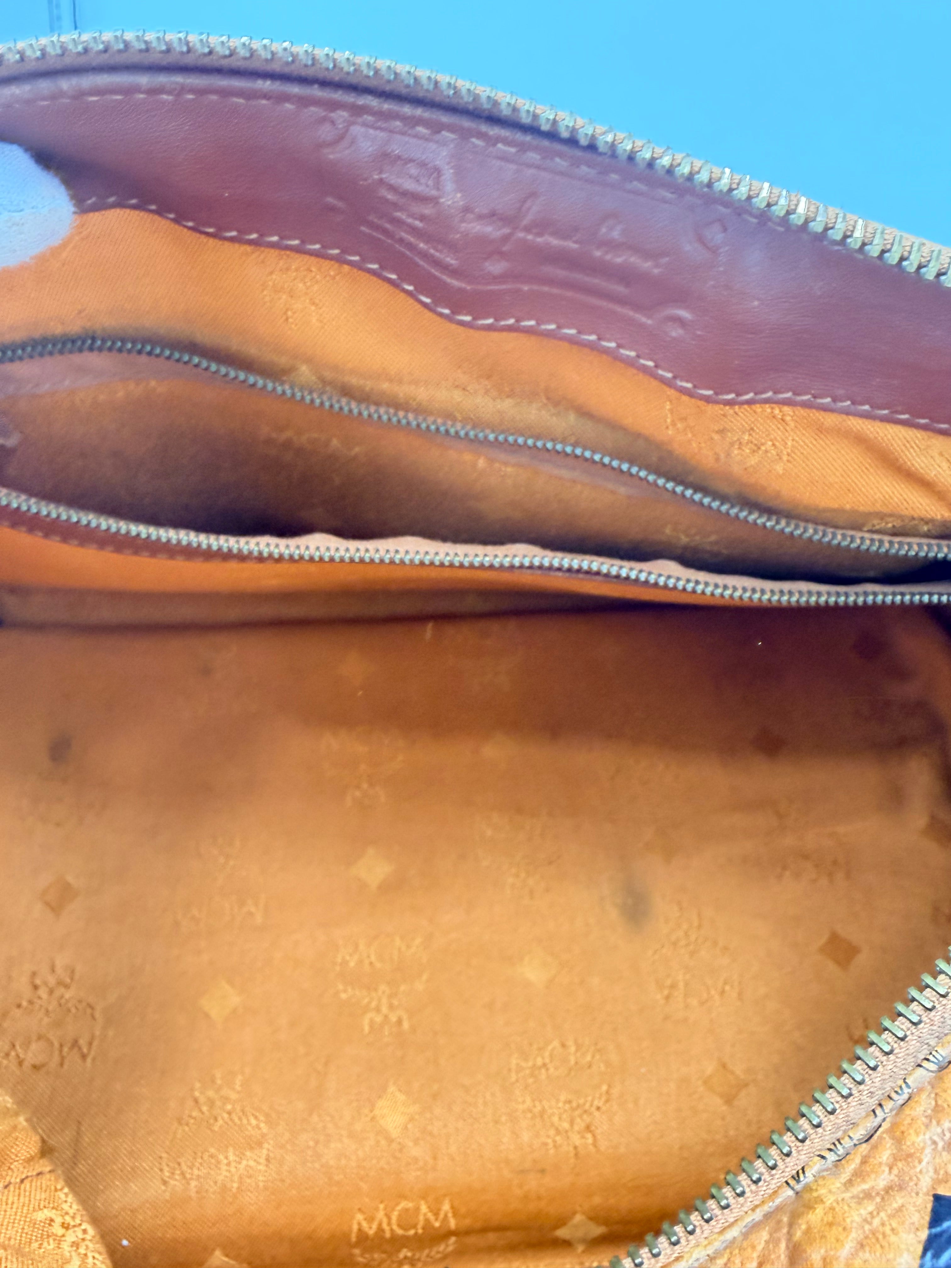 MCM Visetos Boston Bag