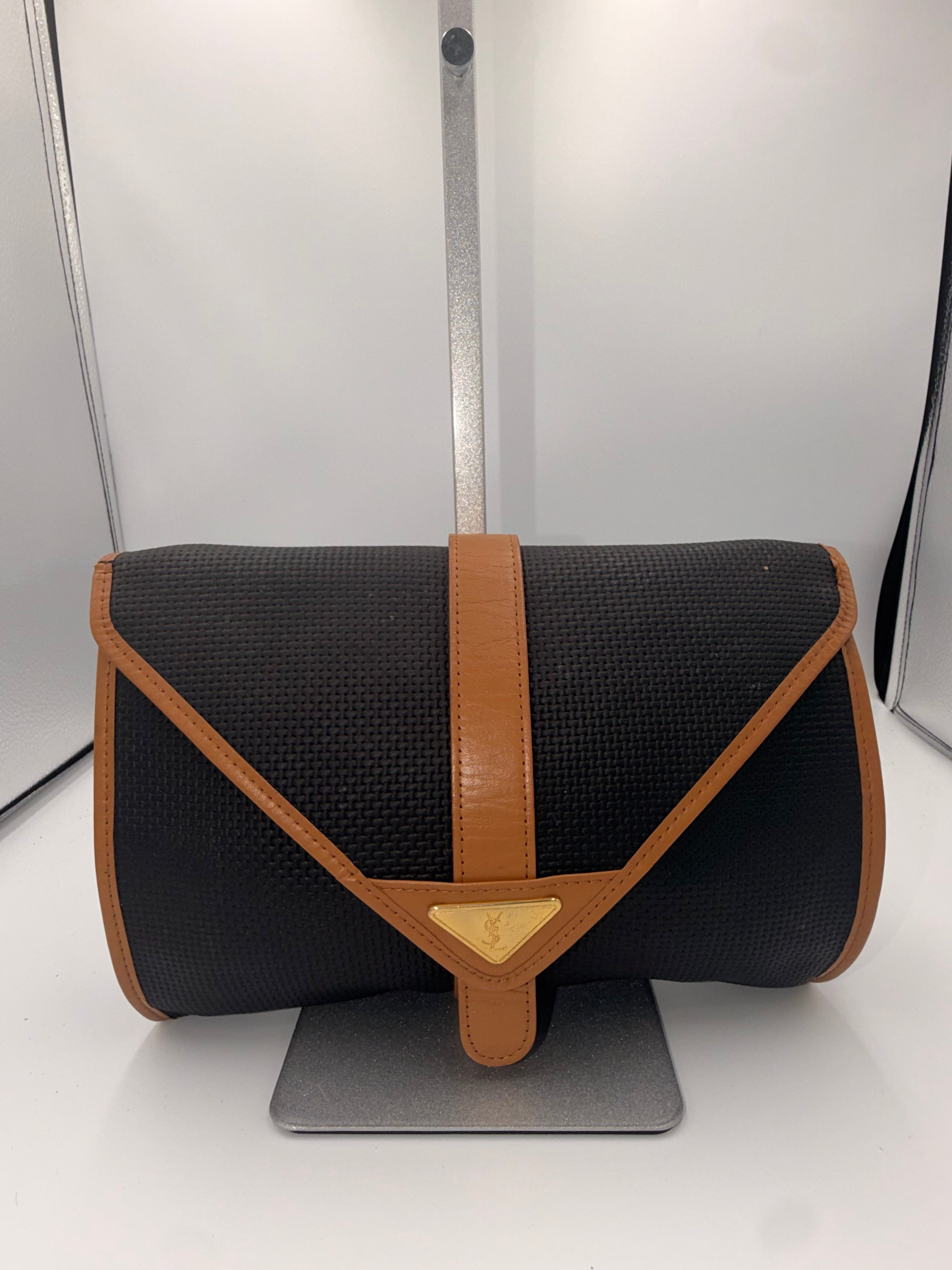 Yves Saint Laurent Woven Envelope Clutch Bag