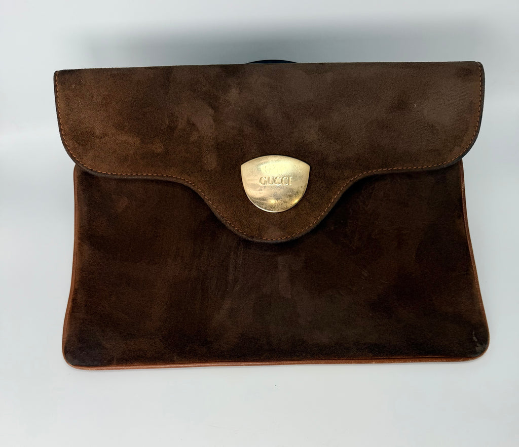 Rare Brown Vintage Gucci Clutch