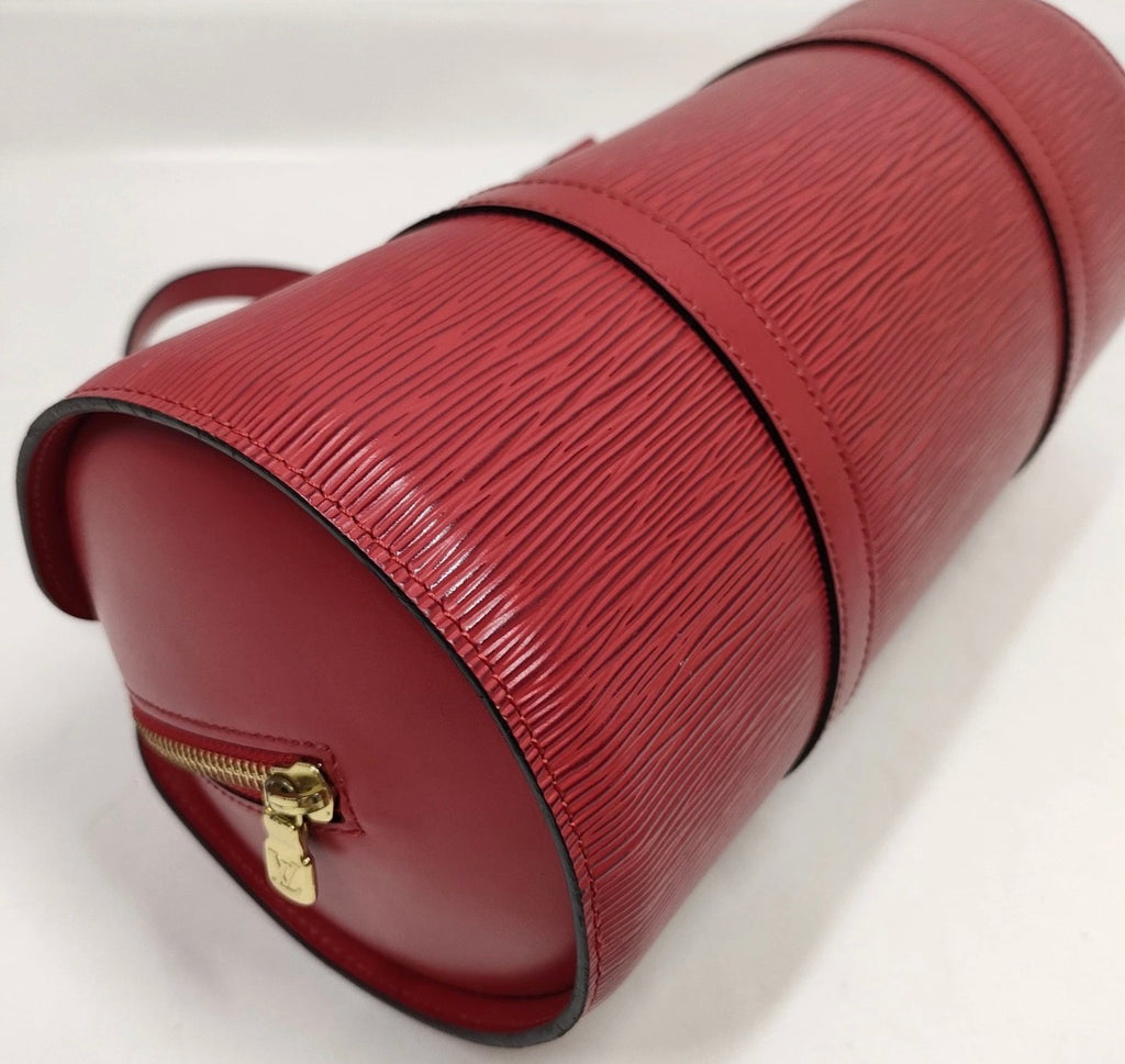 LOUIS VUITTON Epi Soufflot Hand Bag Red