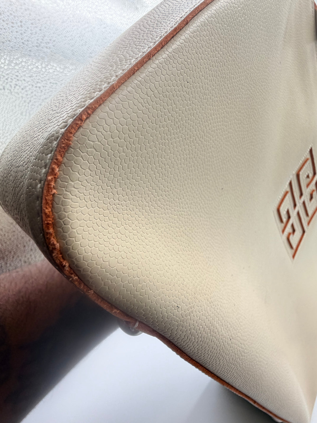 Givenchy Maroquinerie Beige Leather 4G Logo Shoulder Bag