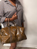 Fendi Zucca Coated Canvas Boston Bag/ Travel Bag
