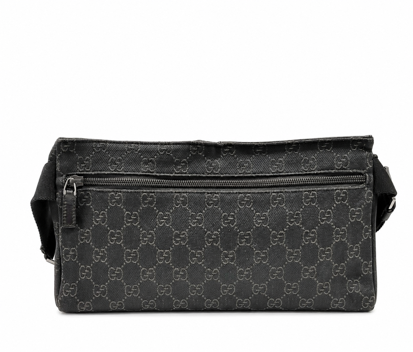 Gucci GG Canvas Waist Bag / Belt Bag (Black Brown)