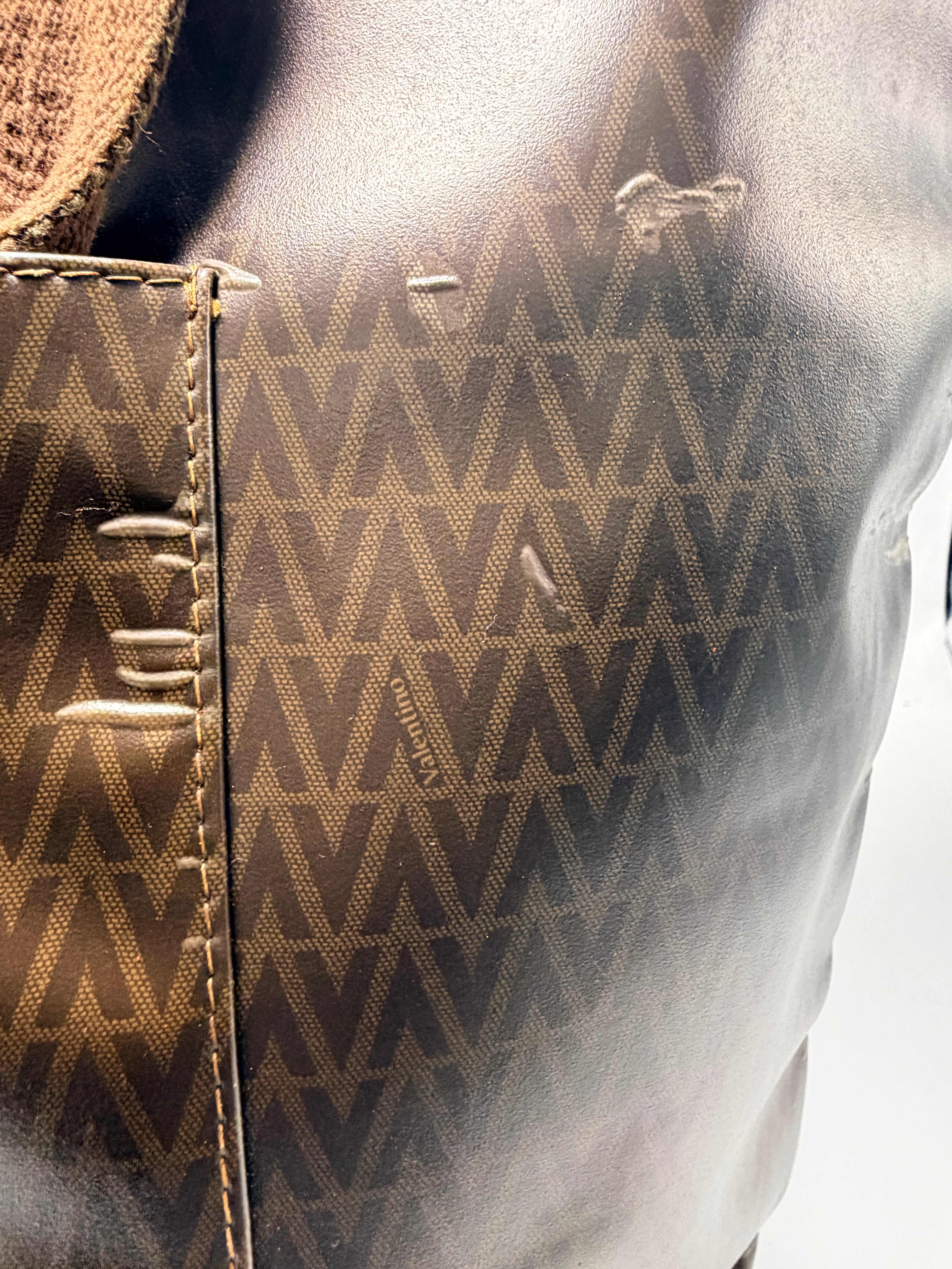 VALENTINO GARAVANI Monogram Coated Canvas Tote – Brown