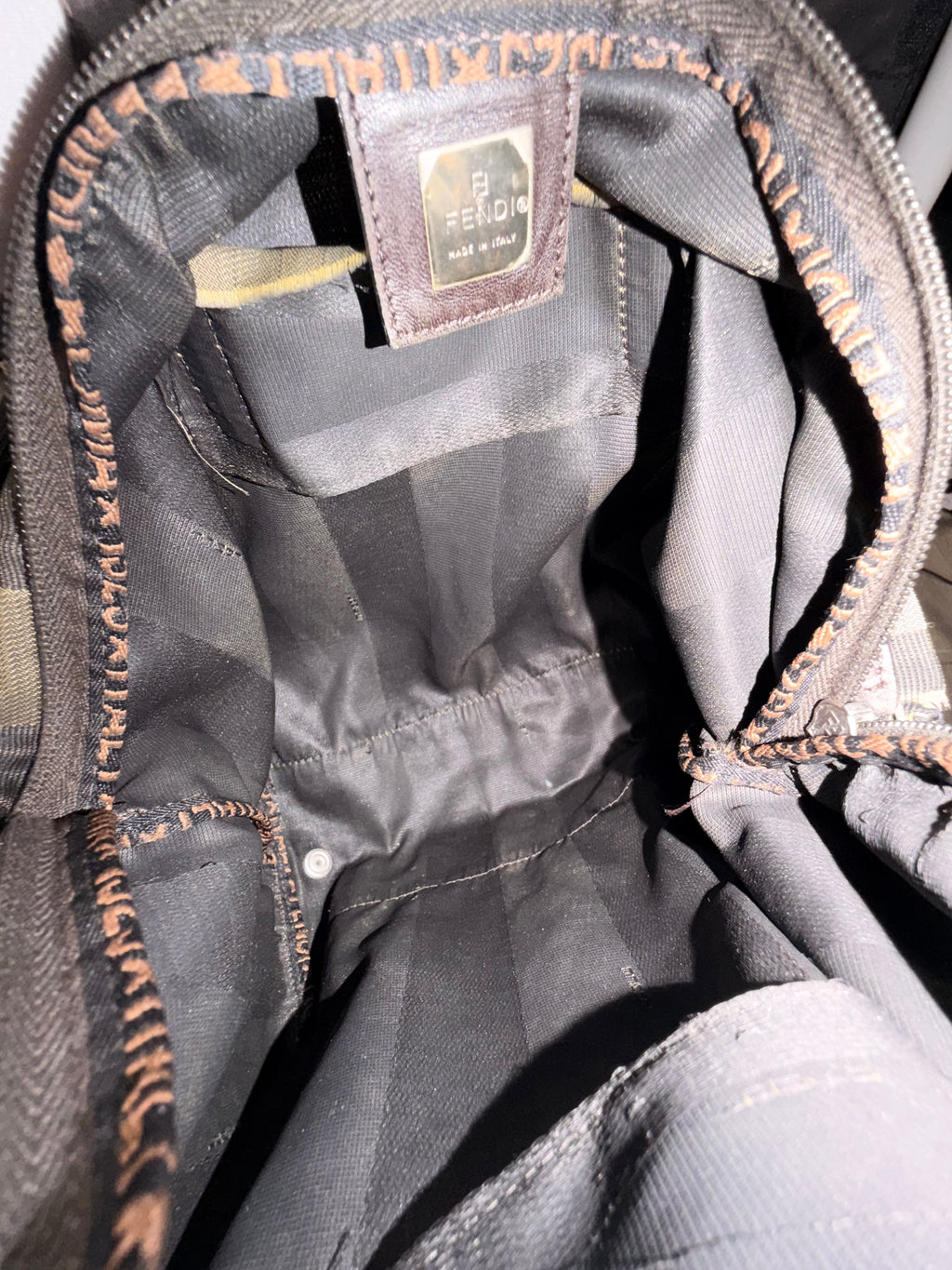 Fendi Pequin Stripe Tote Bag