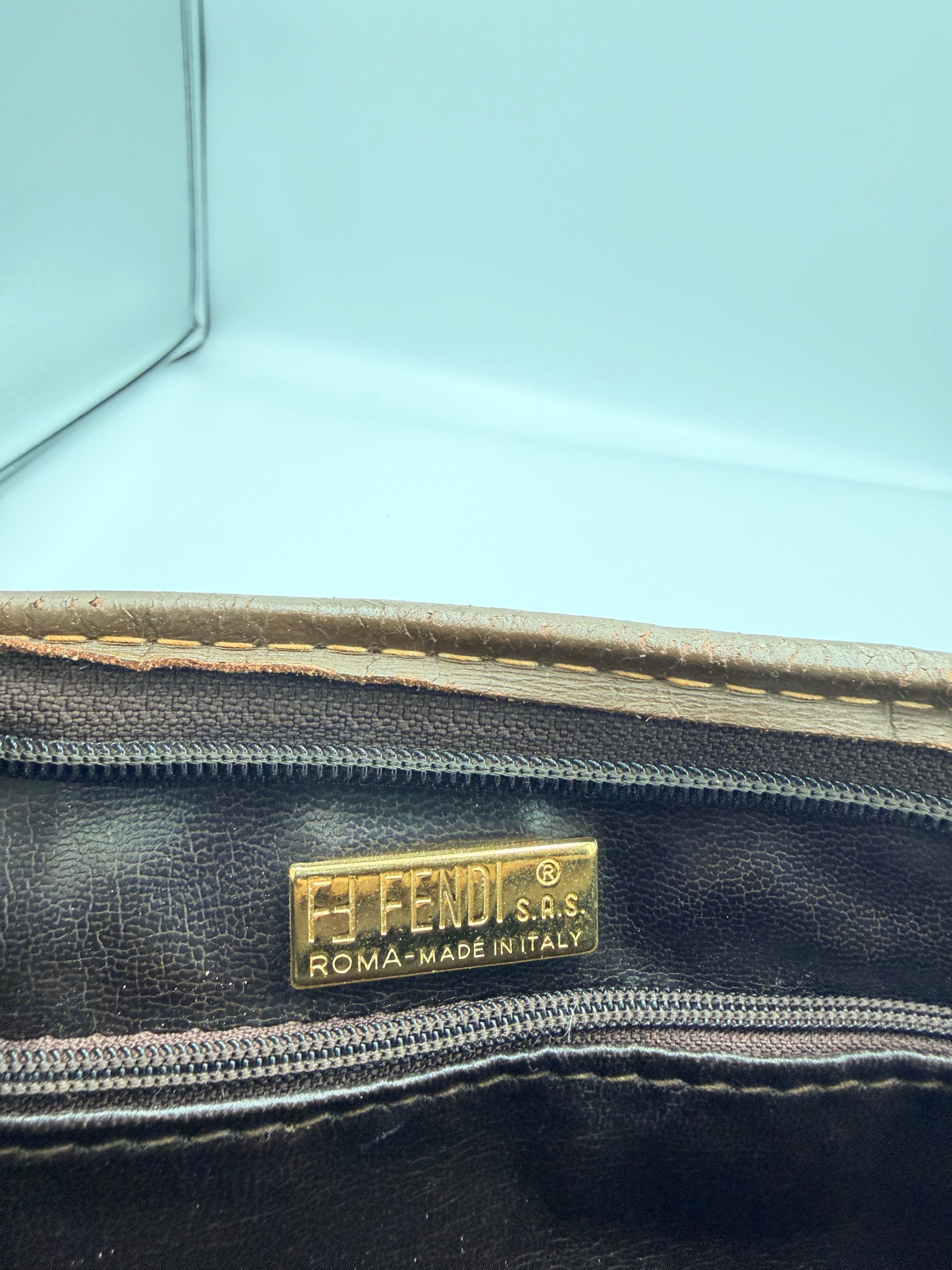 Fendi Zucca Triangle Tote Bag