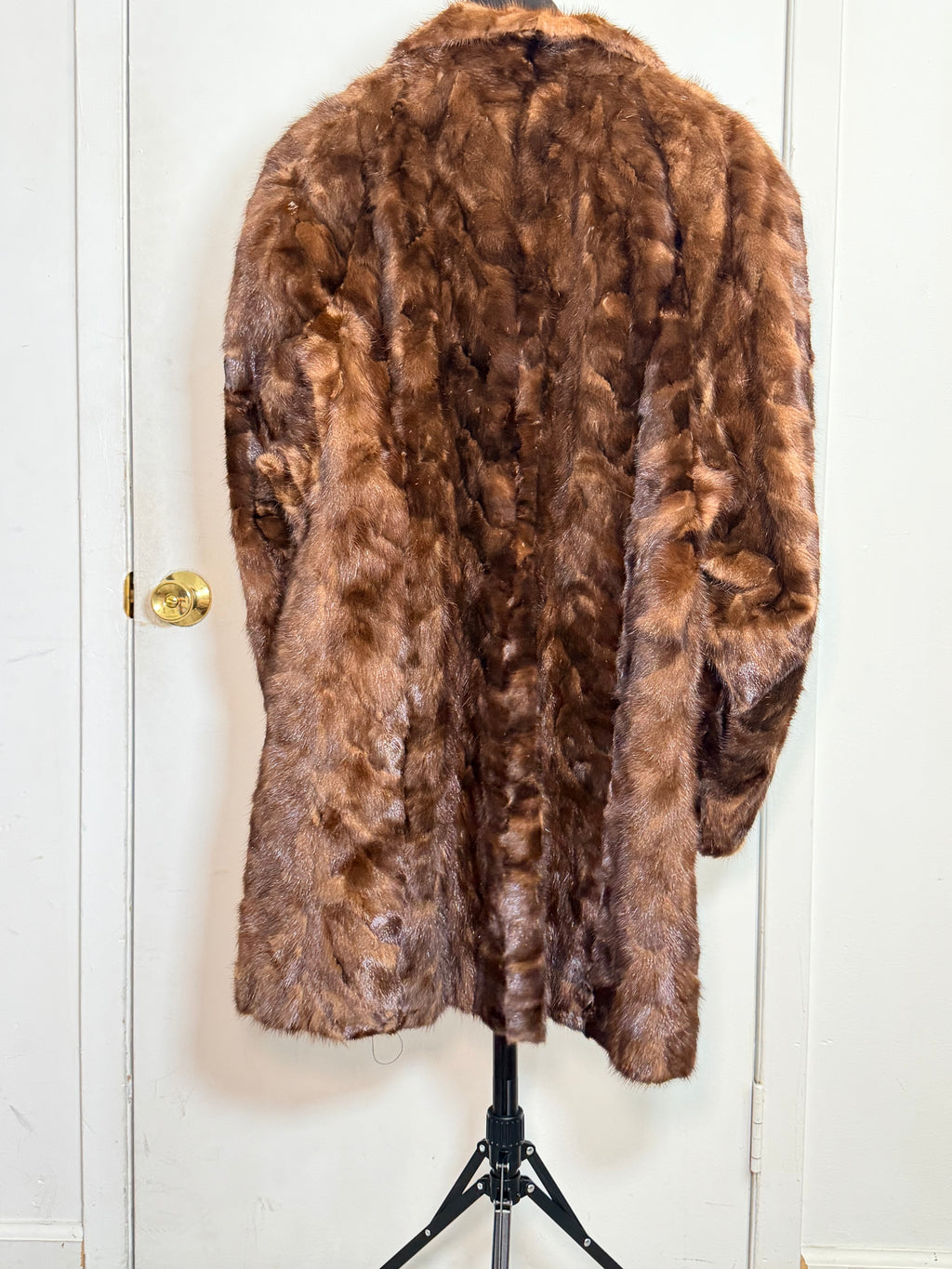 Vintage Brown Mink Fur Coat – Large/XL 014