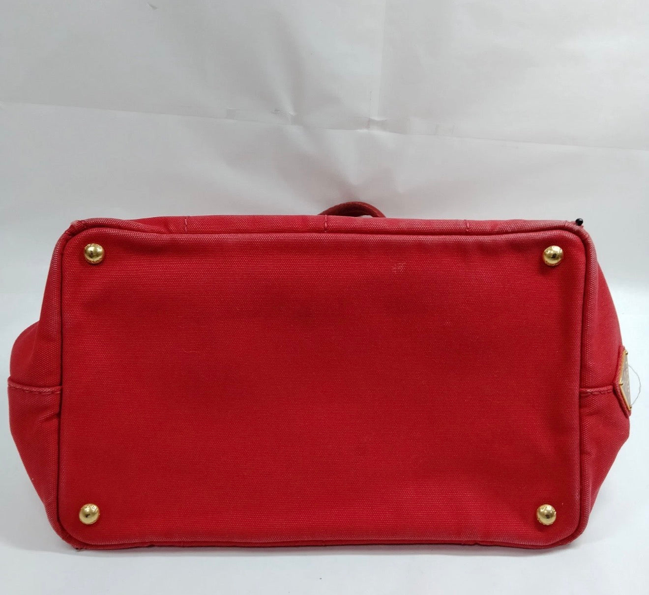 Prada Canapa Canvas Tote – Red