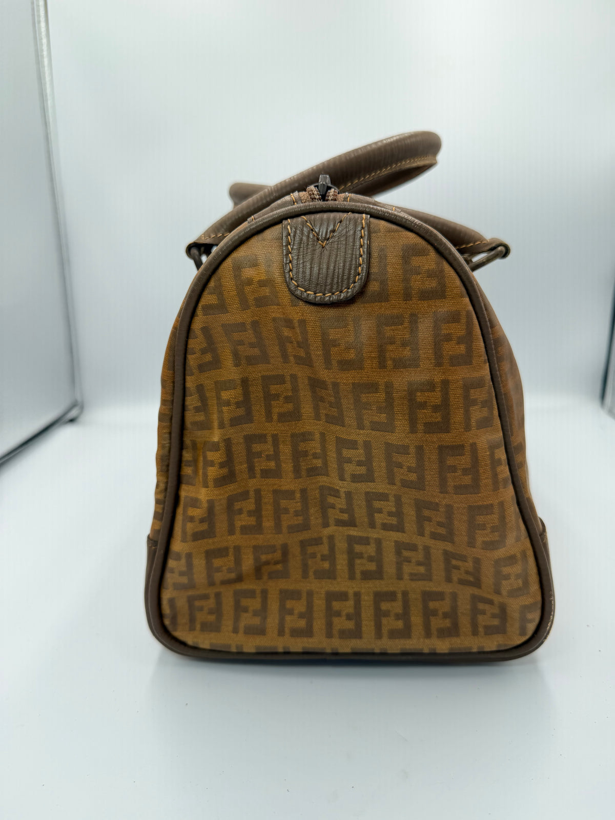 Fendi Zucca Monogram Boston Bag