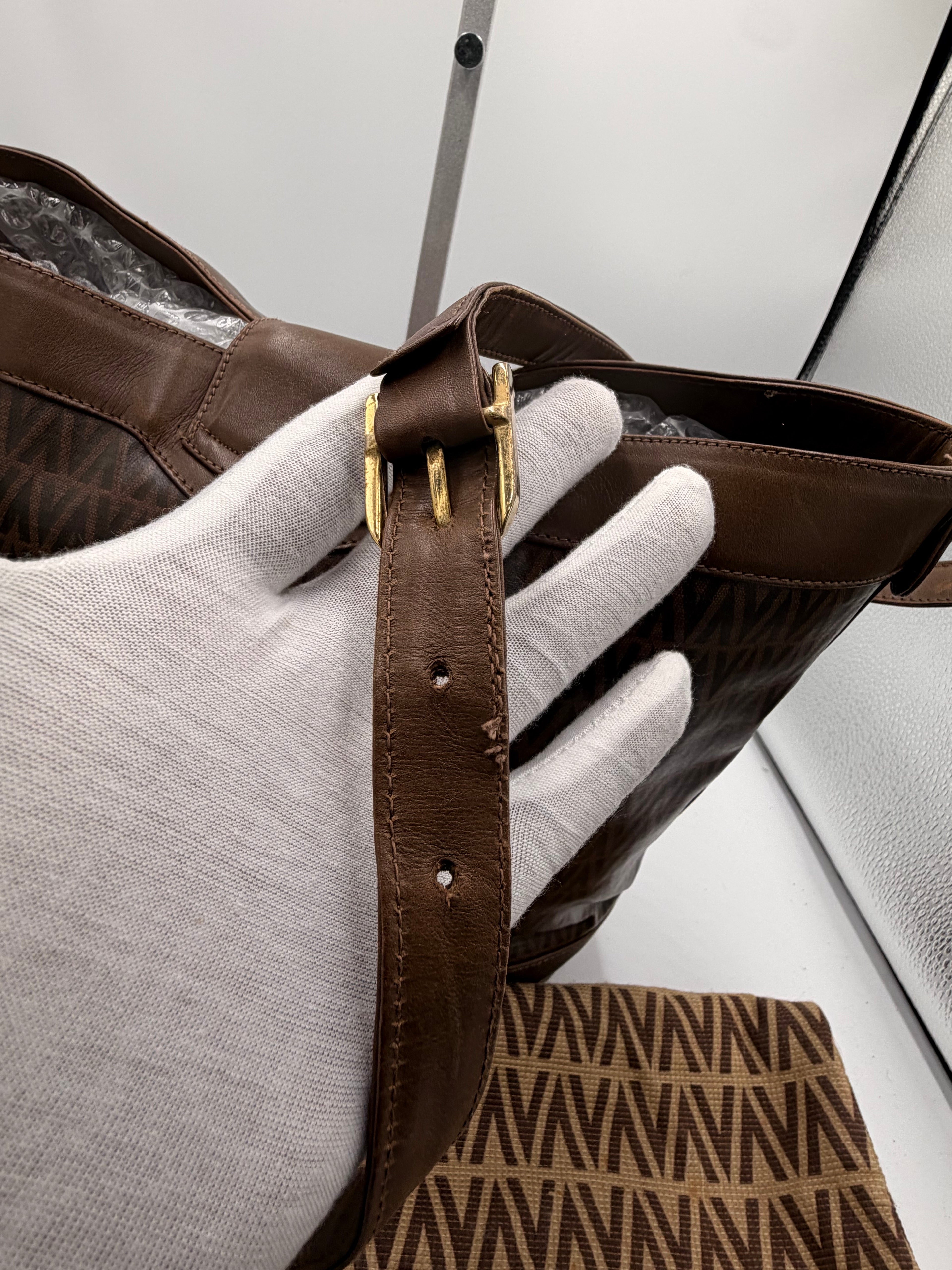 Valentino Monogram Bucket Shoulder Bag with Dust Bag