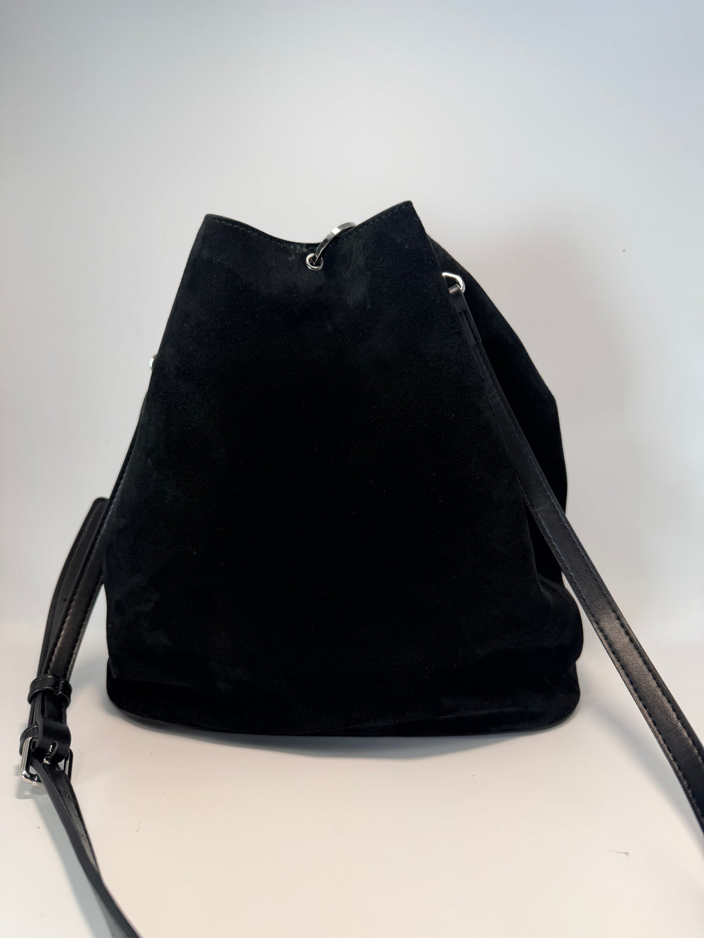 Vintage Gucci Suede Drawstring Bucket Bag